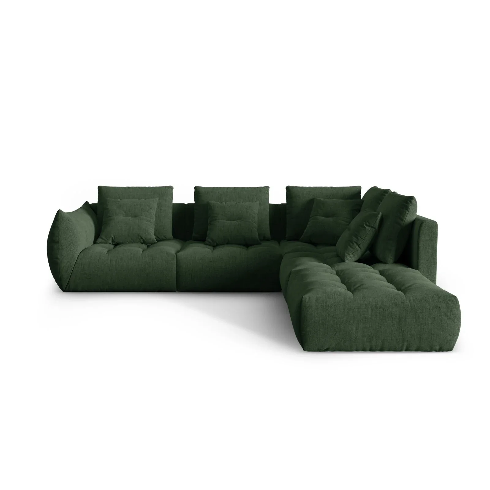 Bloom modulares 4-Sitzer Ecksofa Rechts, mit Bezug aus Samt oder Strukturstoff, 316x310 cm - Image 61