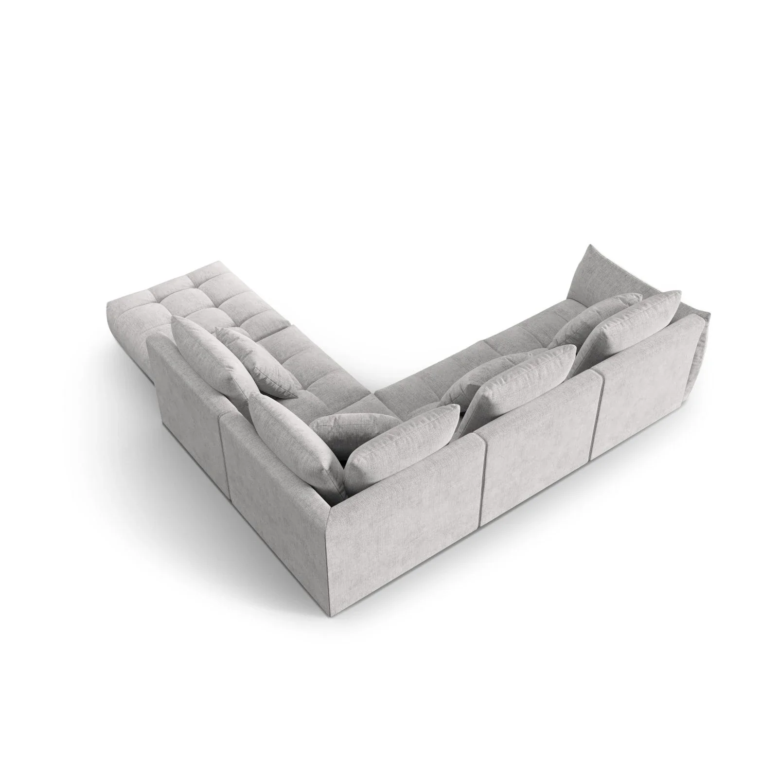 Bloom modulares 4-Sitzer Ecksofa Rechts, mit Bezug aus Samt oder Strukturstoff, 316x310 cm - Image 68