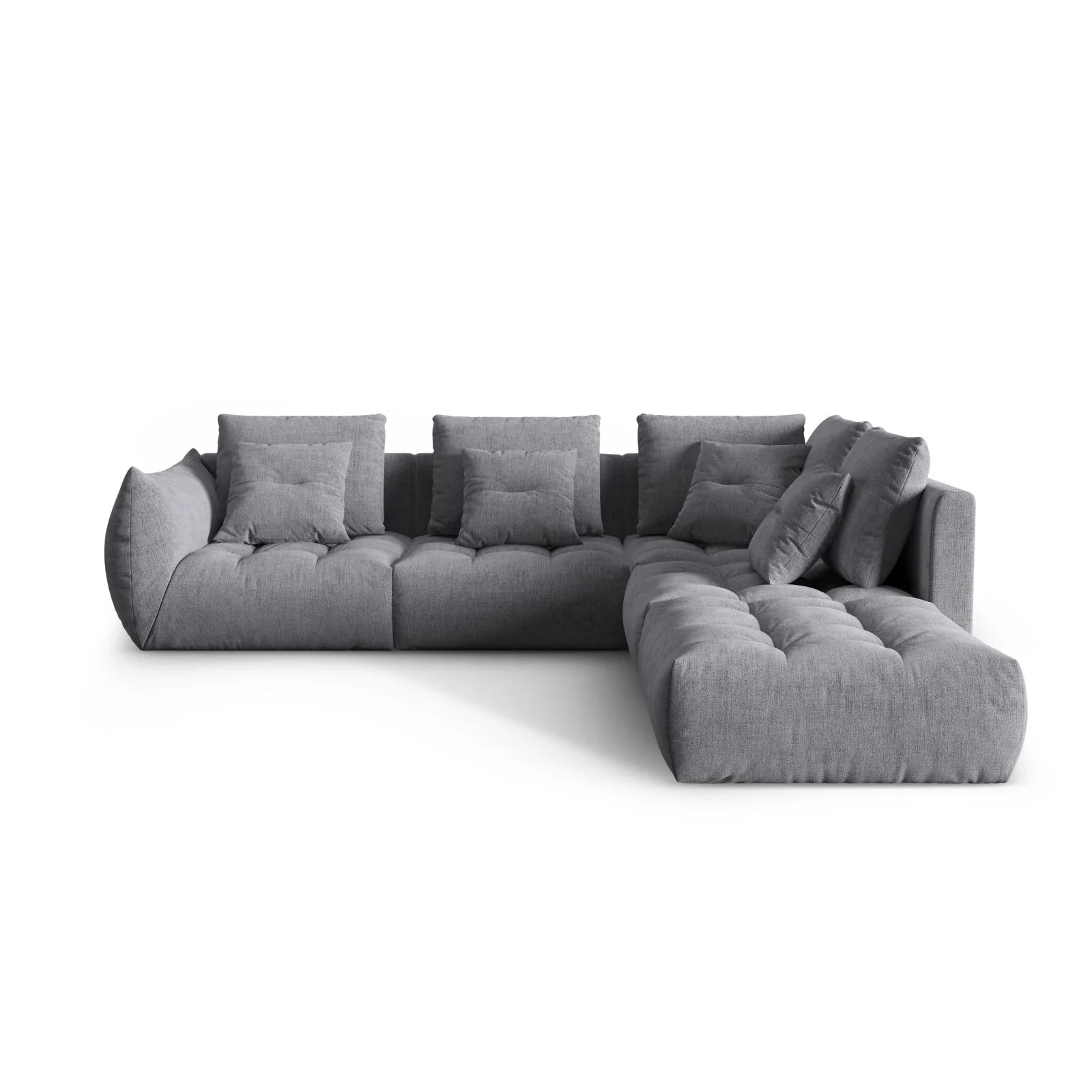 Bloom modulares 4-Sitzer Ecksofa Rechts, mit Bezug aus Samt oder Strukturstoff, 316x310 cm - Image 71