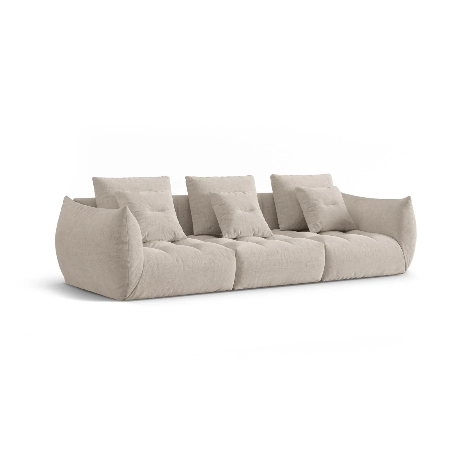 Bloom modulares 4-Sitzer Sofa mit Bezug aus Samt oder Strukturstoff, 332x106 cm - Image 47
