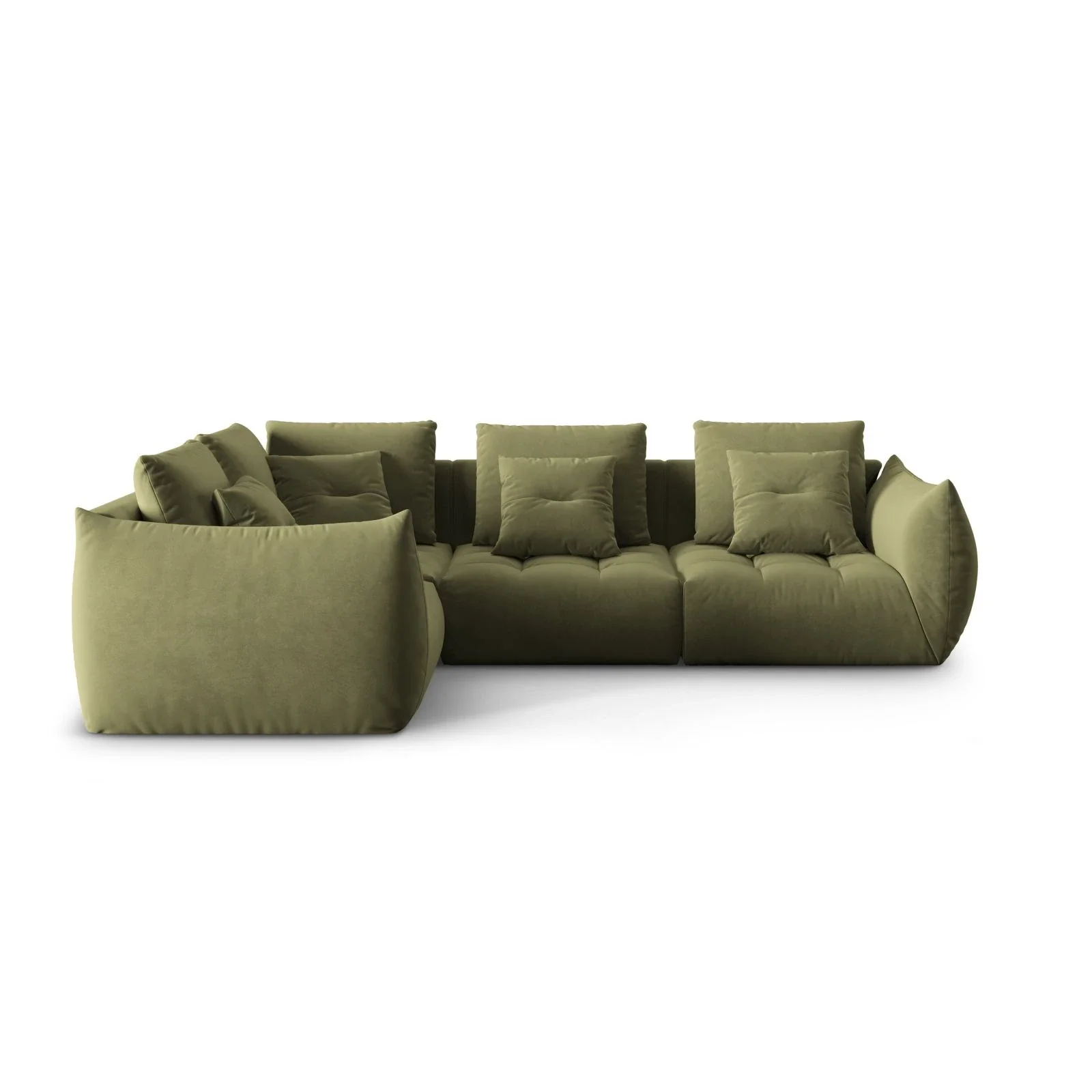 Bloom modulares 4-Sitzer Sofa mit Eckmodul Links, mit Bezug aus Samt oder Strukturstoff, 316x216 cm - Image 21