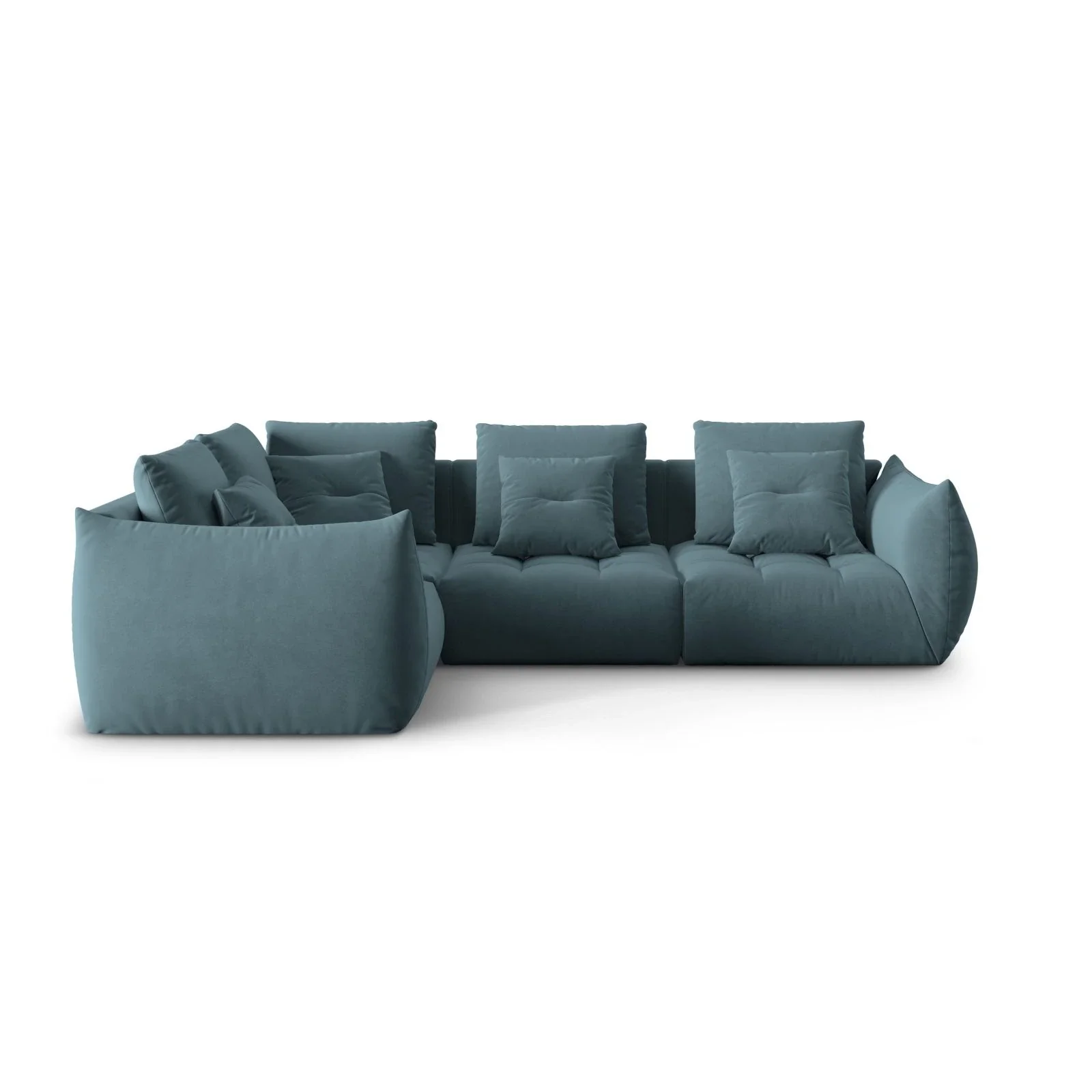 Bloom modulares 4-Sitzer Sofa mit Eckmodul Links, mit Bezug aus Samt oder Strukturstoff, 316x216 cm - Image 26