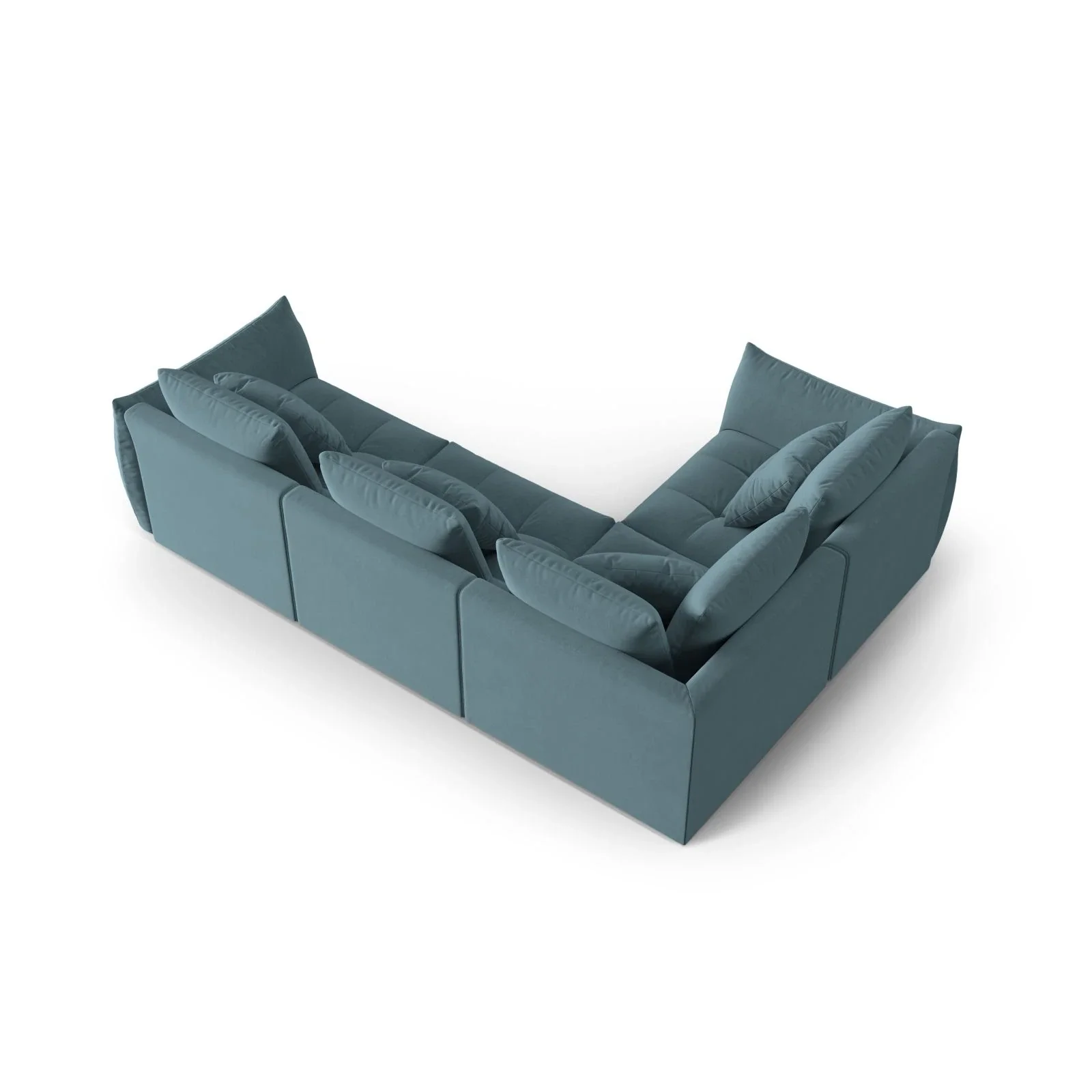 Bloom modulares 4-Sitzer Sofa mit Eckmodul Links, mit Bezug aus Samt oder Strukturstoff, 316x216 cm - Image 28