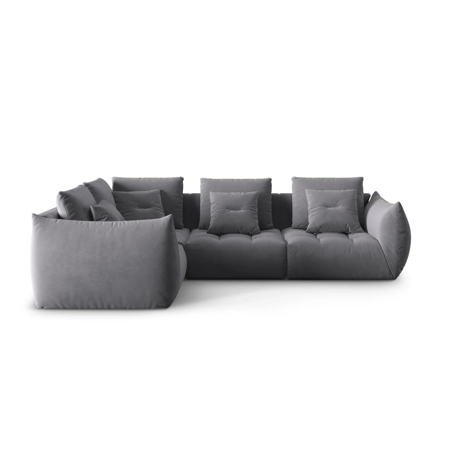 Bloom modulares 4-Sitzer Sofa mit Eckmodul Links, mit Bezug aus Samt oder Strukturstoff, 316x216 cm - Image 36