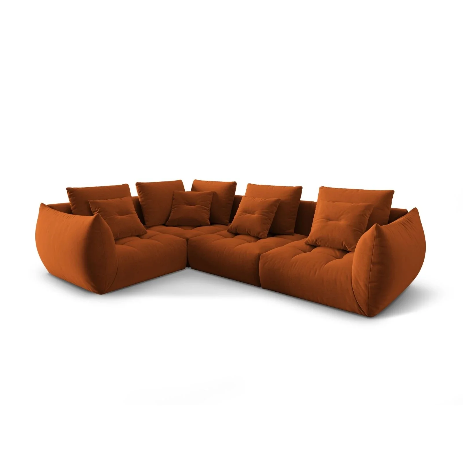 Bloom modulares 4-Sitzer Sofa mit Eckmodul Links, mit Bezug aus Samt oder Strukturstoff, 316x216 cm - Image 42
