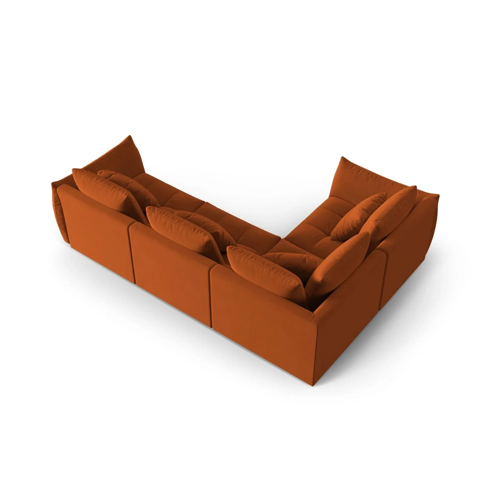 Bloom modulares 4-Sitzer Sofa mit Eckmodul Links, mit Bezug aus Samt oder Strukturstoff, 316x216 cm - Image 43