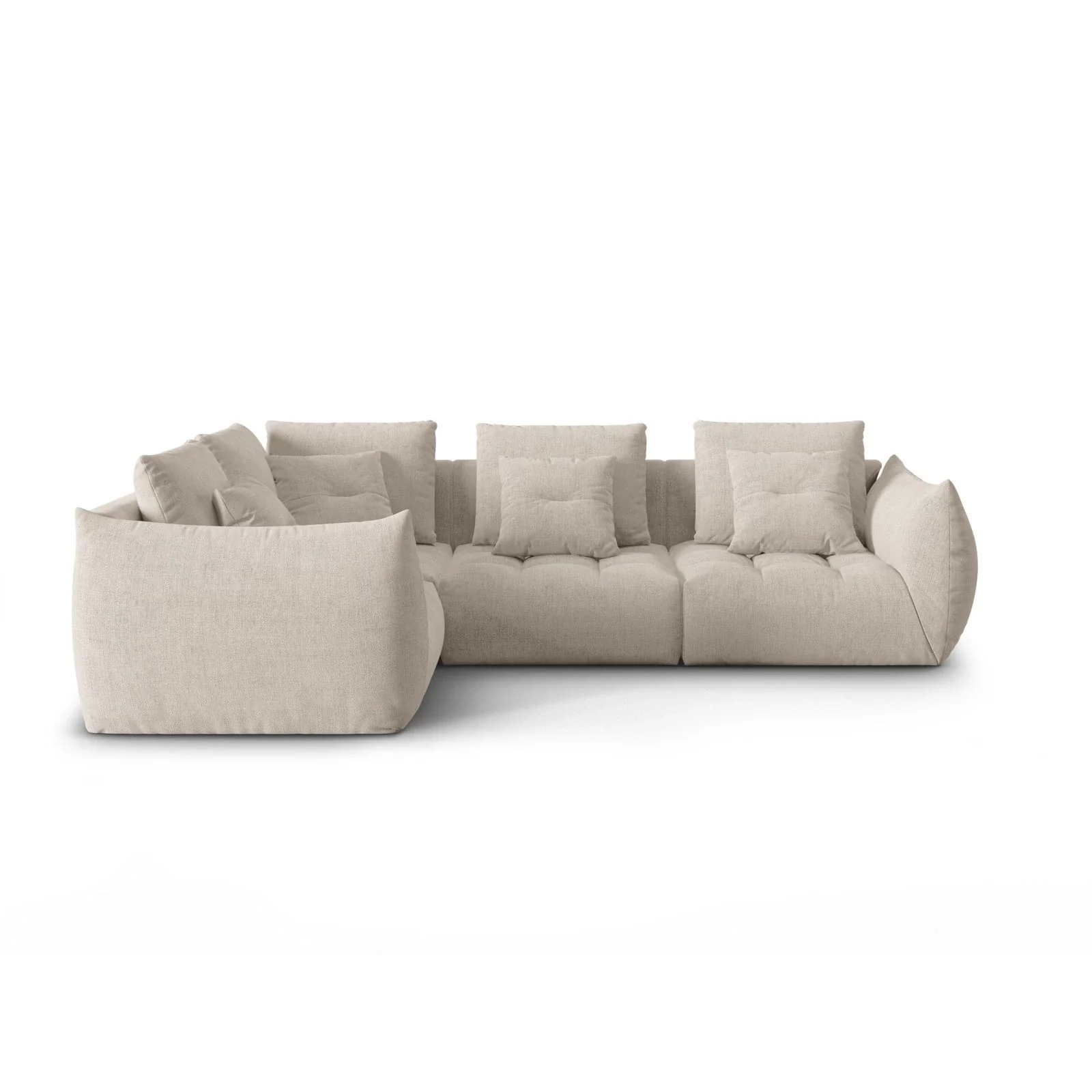 Bloom modulares 4-Sitzer Sofa mit Eckmodul Links, mit Bezug aus Samt oder Strukturstoff, 316x216 cm - Image 46