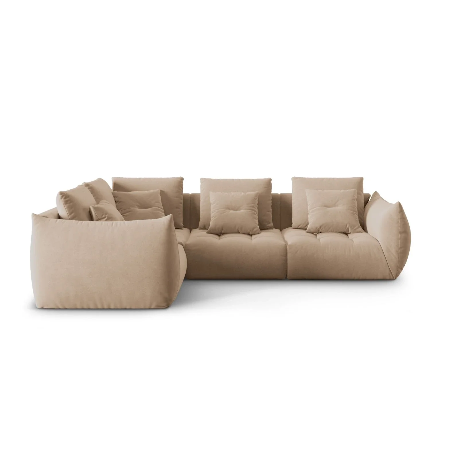Bloom modulares 4-Sitzer Sofa mit Eckmodul Links, mit Bezug aus Samt oder Strukturstoff, 316x216 cm - Image 6