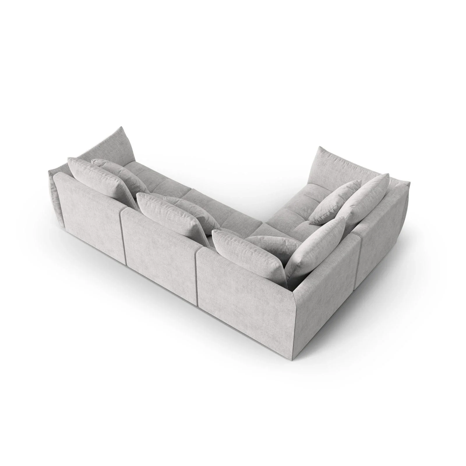 Bloom modulares 4-Sitzer Sofa mit Eckmodul Links, mit Bezug aus Samt oder Strukturstoff, 316x216 cm - Image 68