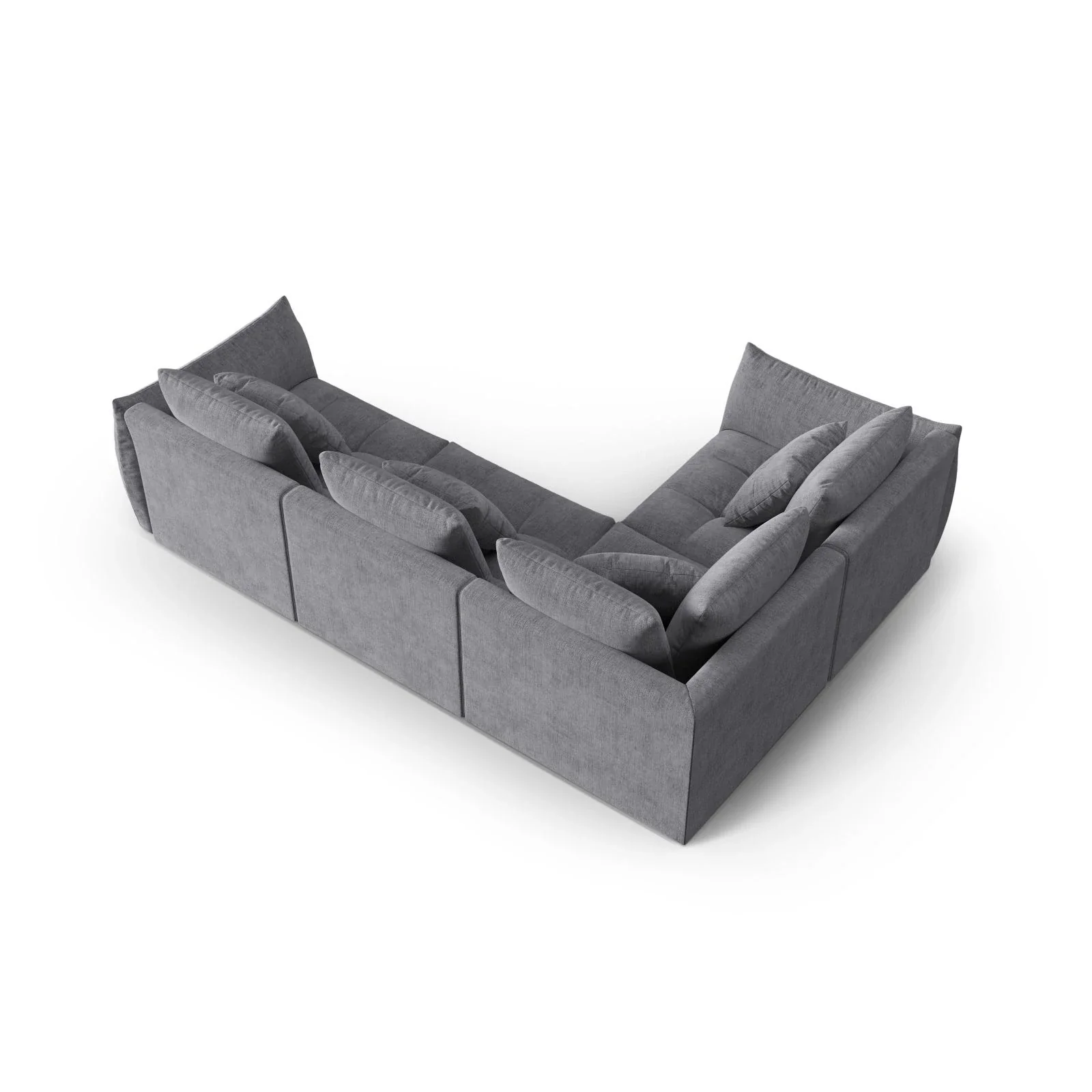 Bloom modulares 4-Sitzer Sofa mit Eckmodul Links, mit Bezug aus Samt oder Strukturstoff, 316x216 cm - Image 73