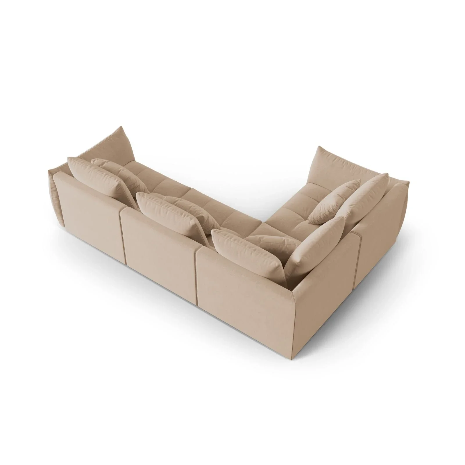 Bloom modulares 4-Sitzer Sofa mit Eckmodul Links, mit Bezug aus Samt oder Strukturstoff, 316x216 cm - Image 8