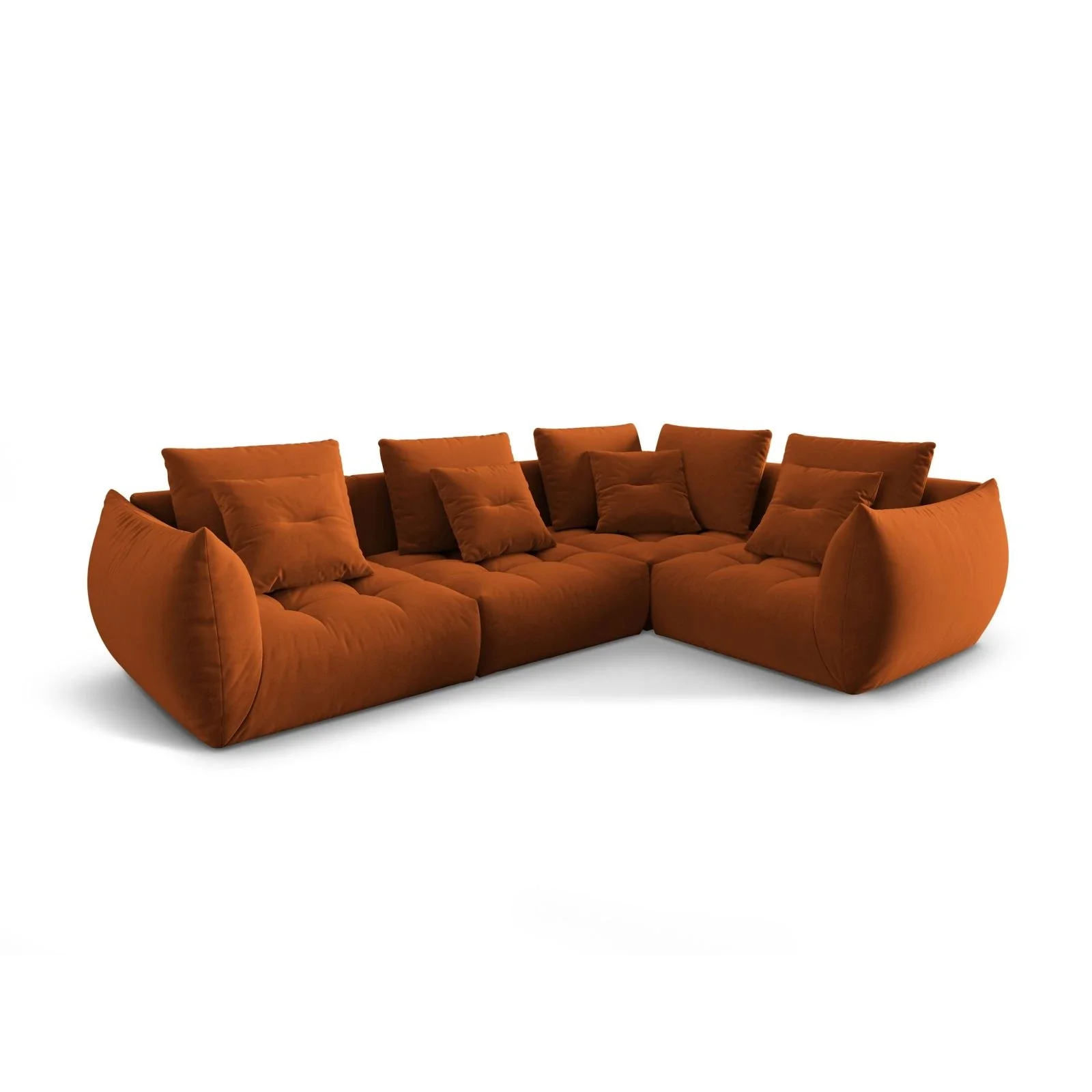 Bloom modulares 4-Sitzer Sofa mit Eckmodul Rechts, mit Bezug aus Samt oder Strukturstoff, 316x216 cm - Image 42