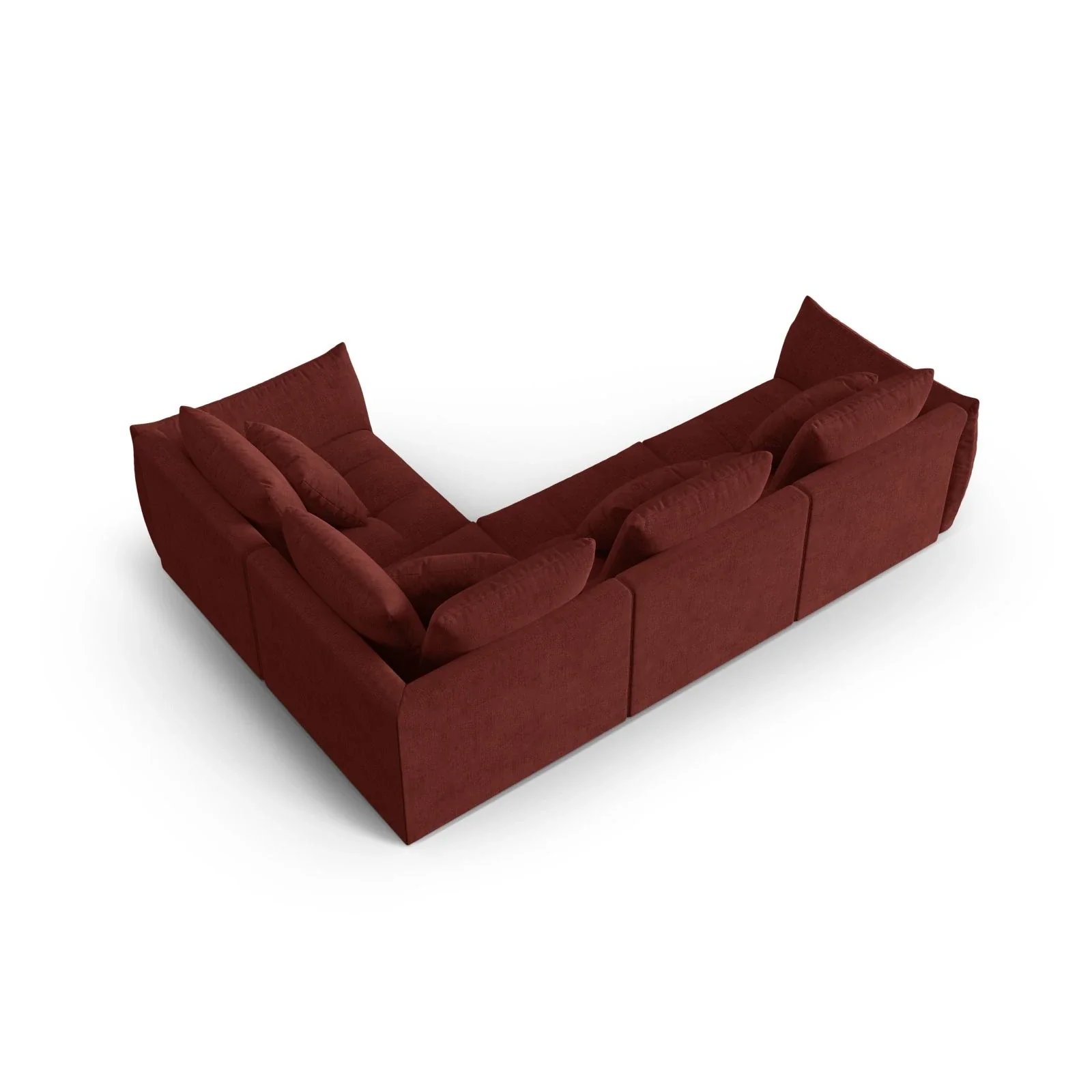 Bloom modulares 4-Sitzer Sofa mit Eckmodul Rechts, mit Bezug aus Samt oder Strukturstoff, 316x216 cm - Image 53