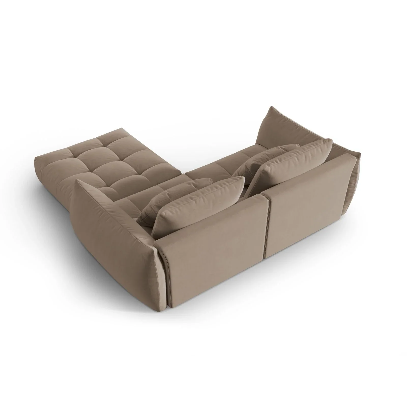 Bloom modulares Ecksofa mit Bezug aus Samt oder Strukturstoff, 232x216 cm - Image 13