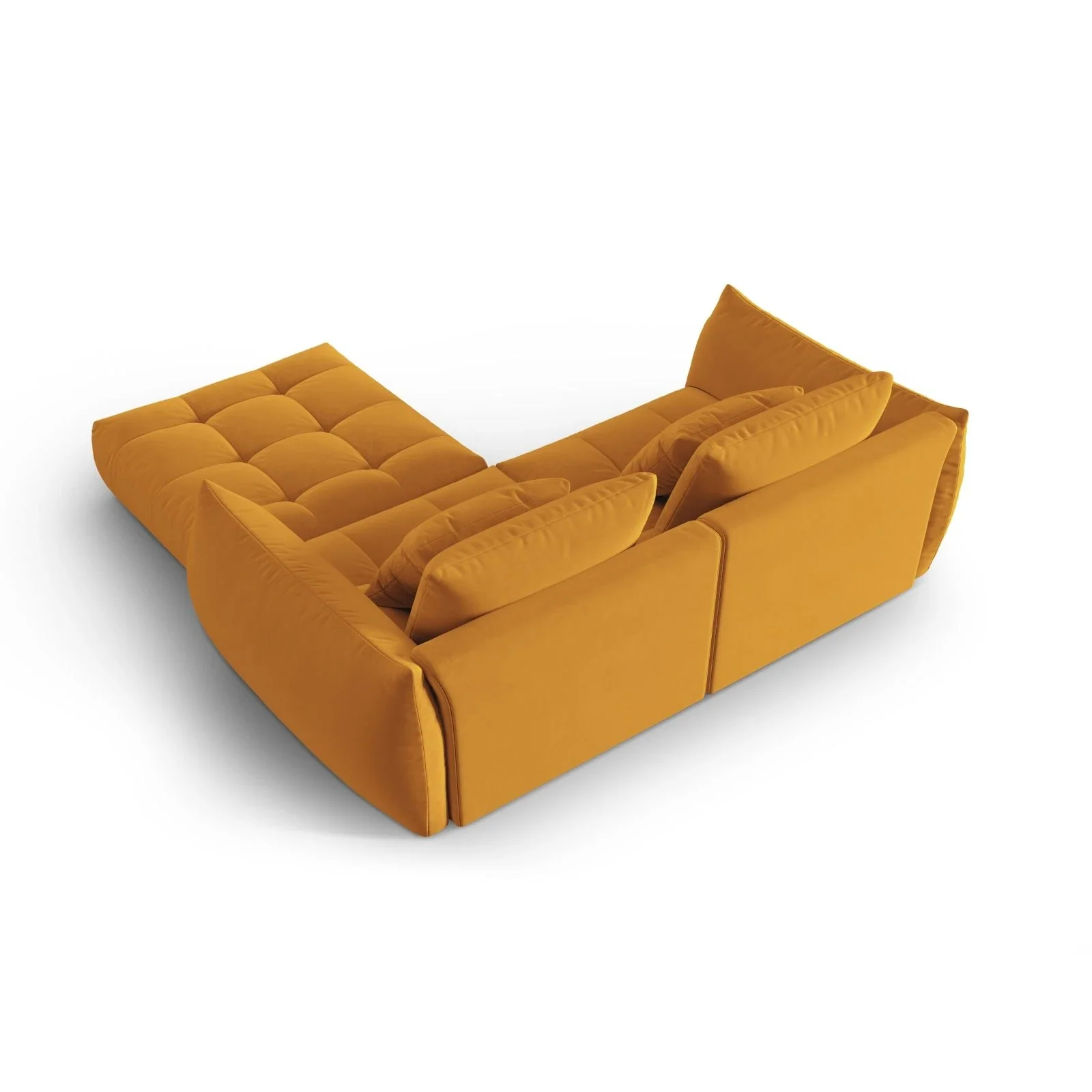Bloom modulares Ecksofa mit Bezug aus Samt oder Strukturstoff, 232x216 cm - Image 18