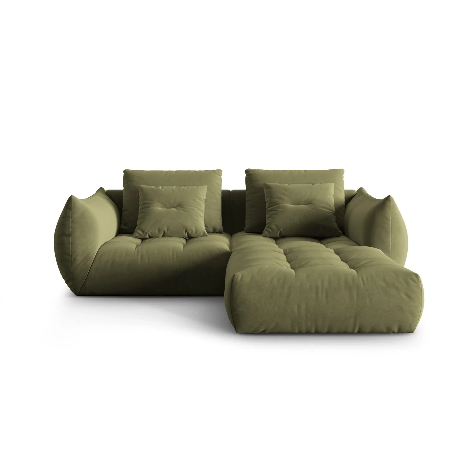 Bloom modulares Ecksofa mit Bezug aus Samt oder Strukturstoff, 232x216 cm - Image 21