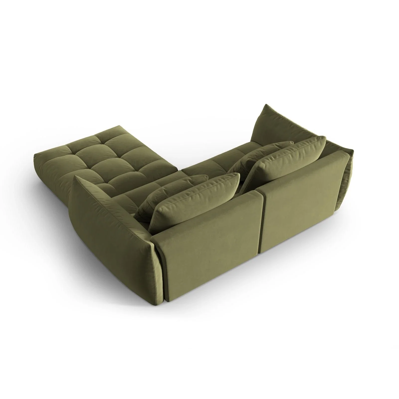 Bloom modulares Ecksofa mit Bezug aus Samt oder Strukturstoff, 232x216 cm - Image 23
