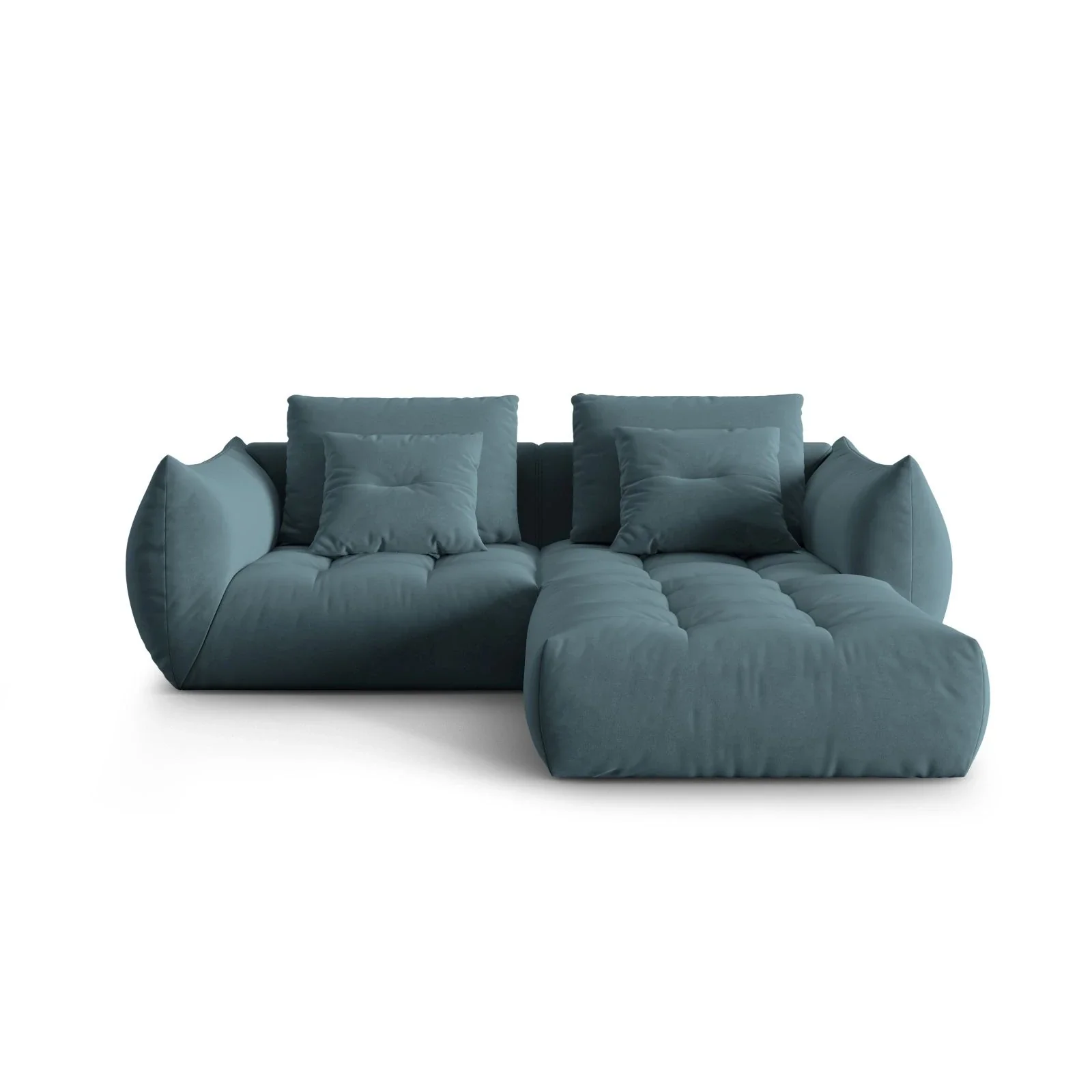 Bloom modulares Ecksofa mit Bezug aus Samt oder Strukturstoff, 232x216 cm - Image 26