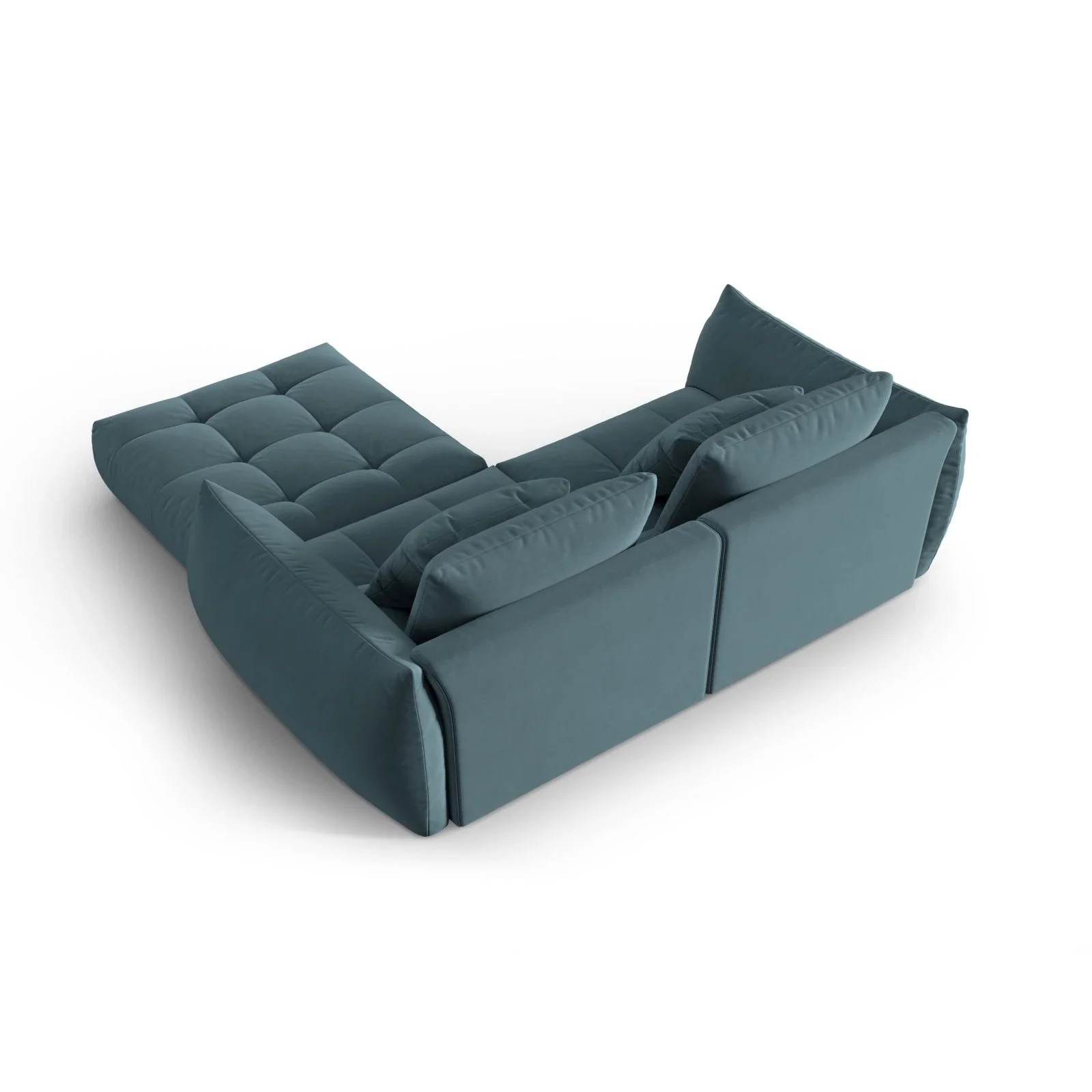 Bloom modulares Ecksofa mit Bezug aus Samt oder Strukturstoff, 232x216 cm - Image 28