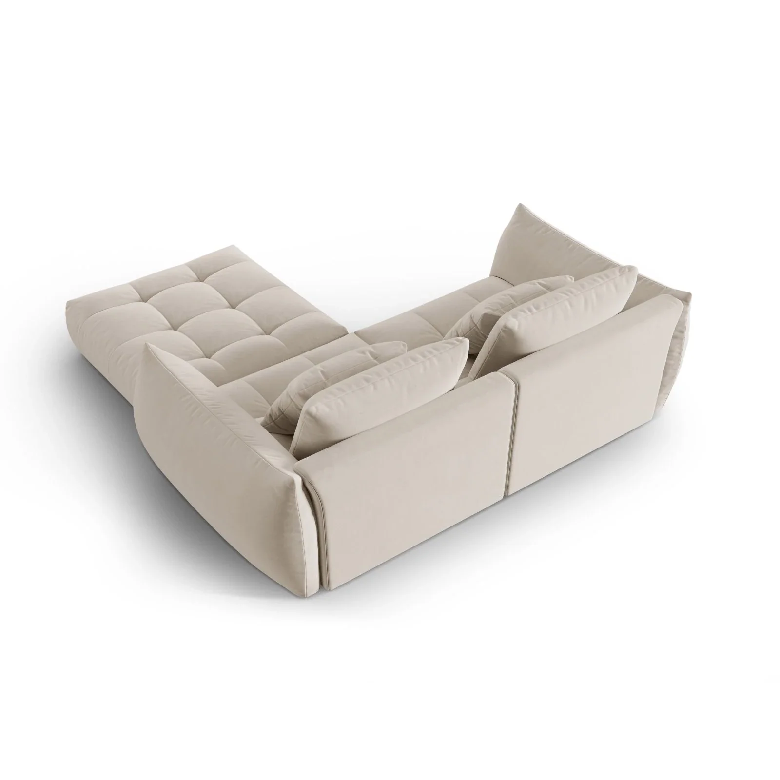 Bloom modulares Ecksofa mit Bezug aus Samt oder Strukturstoff, 232x216 cm - Image 3