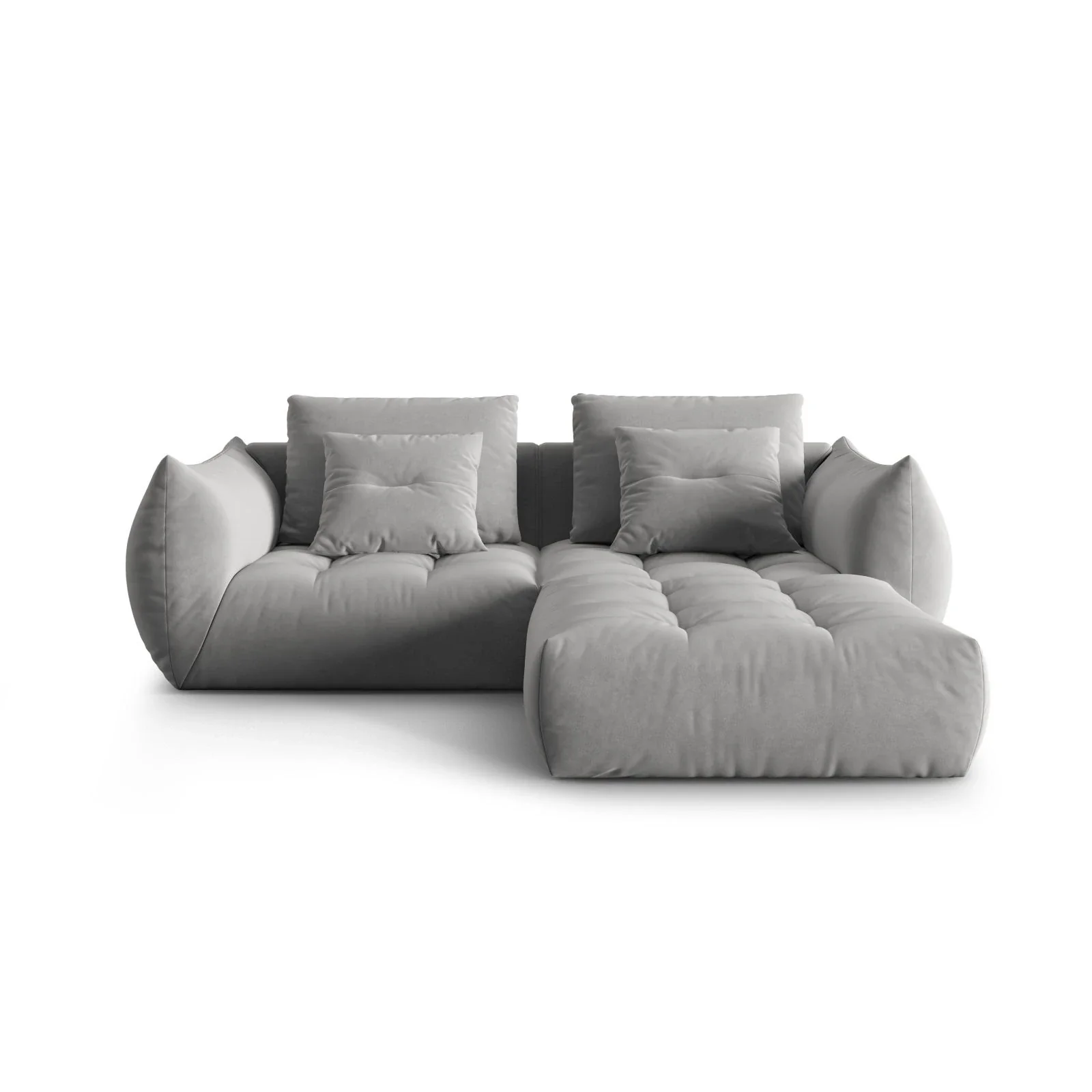 Bloom modulares Ecksofa mit Bezug aus Samt oder Strukturstoff, 232x216 cm - Image 31