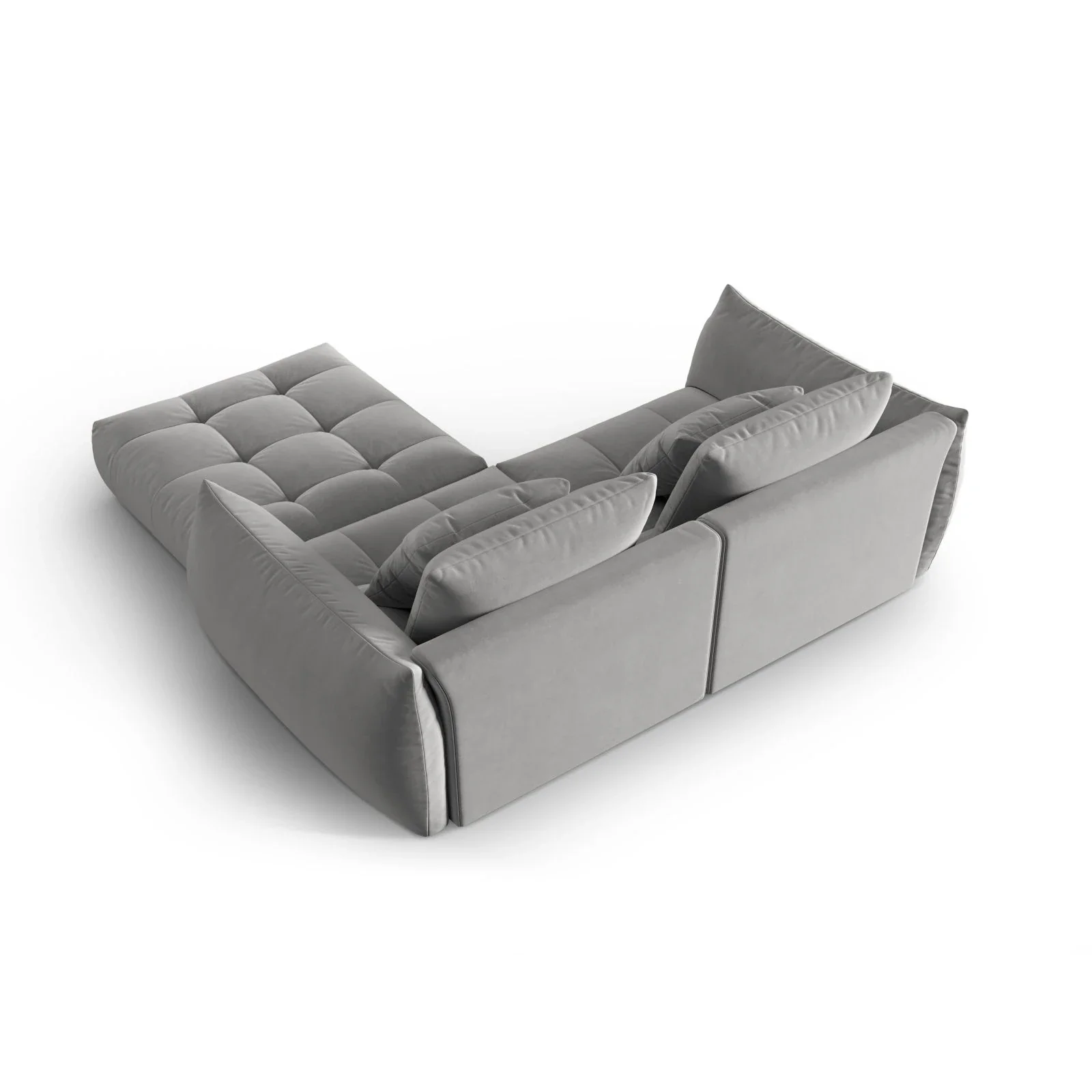 Bloom modulares Ecksofa mit Bezug aus Samt oder Strukturstoff, 232x216 cm - Image 33