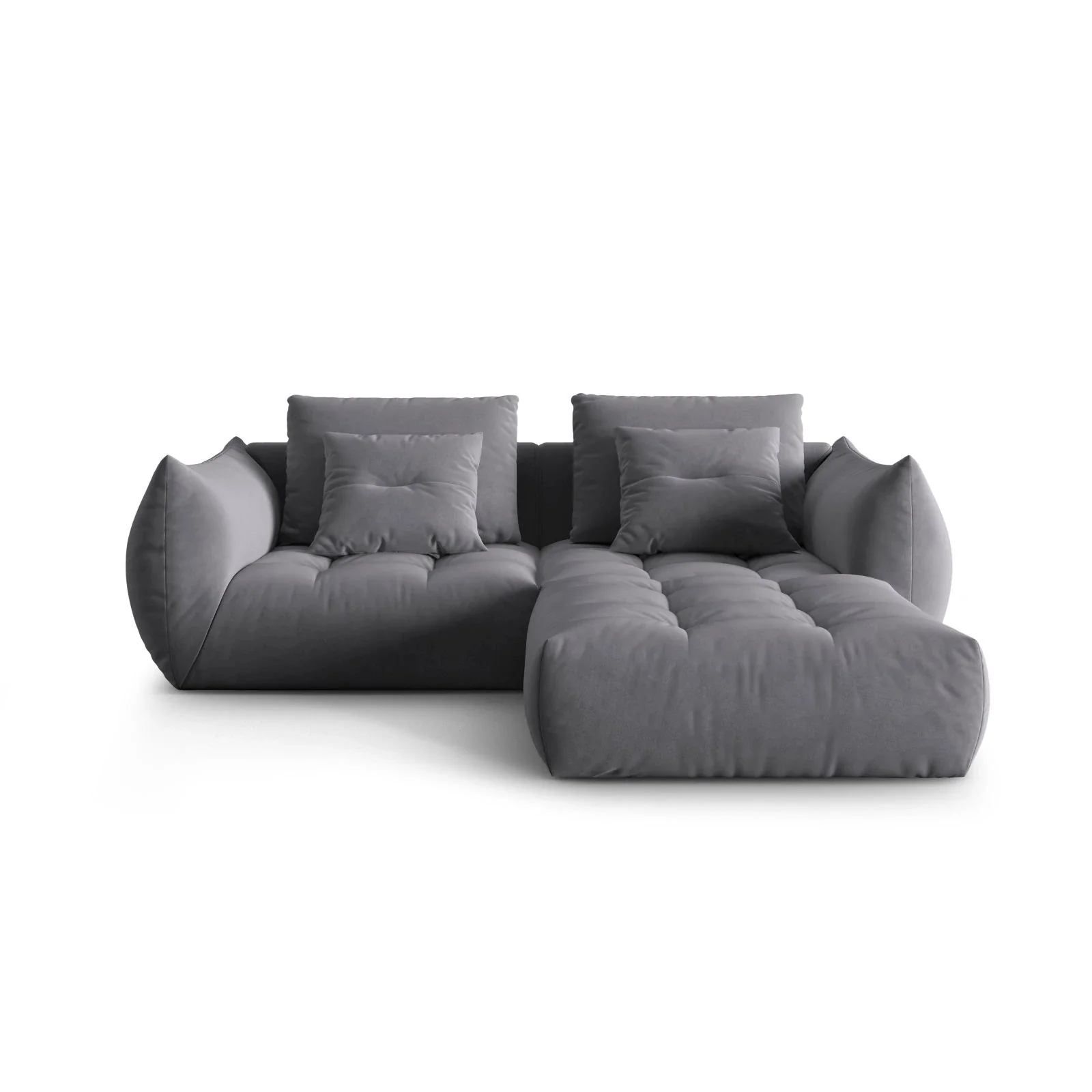 Bloom modulares Ecksofa mit Bezug aus Samt oder Strukturstoff, 232x216 cm - Image 36