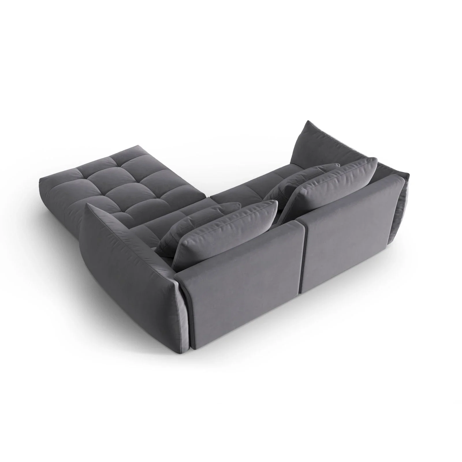 Bloom modulares Ecksofa mit Bezug aus Samt oder Strukturstoff, 232x216 cm - Image 38