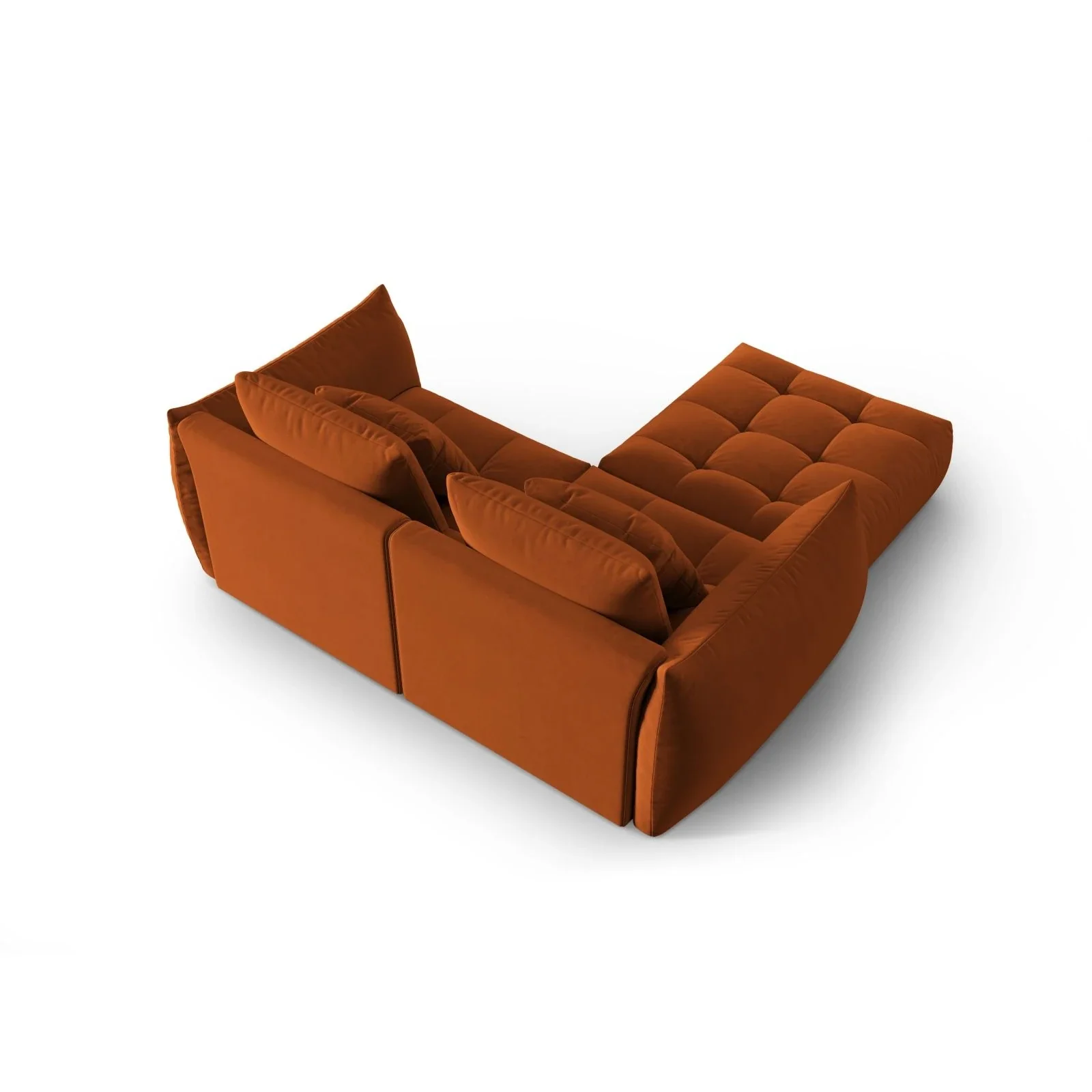 Bloom modulares Ecksofa mit Bezug aus Samt oder Strukturstoff, 232x216 cm - Image 43