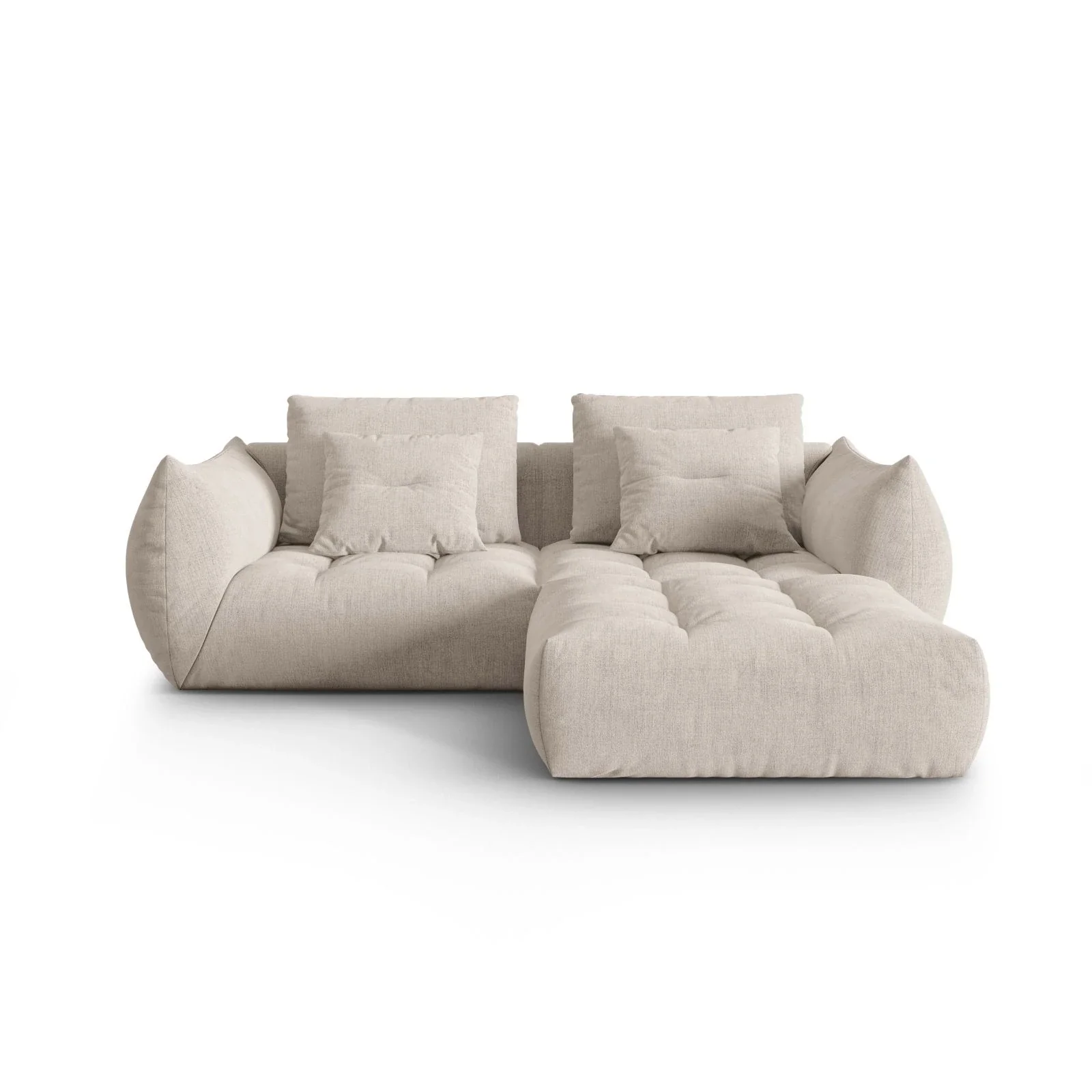 Bloom modulares Ecksofa mit Bezug aus Samt oder Strukturstoff, 232x216 cm - Image 46
