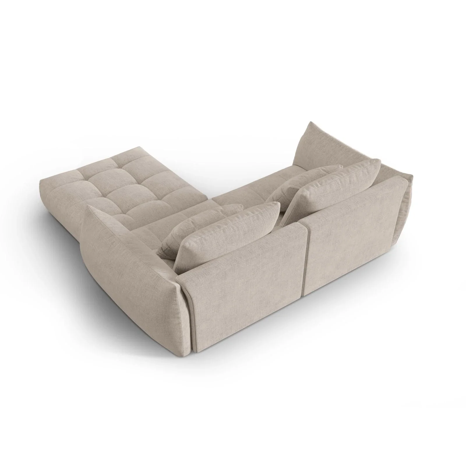 Bloom modulares Ecksofa mit Bezug aus Samt oder Strukturstoff, 232x216 cm - Image 48