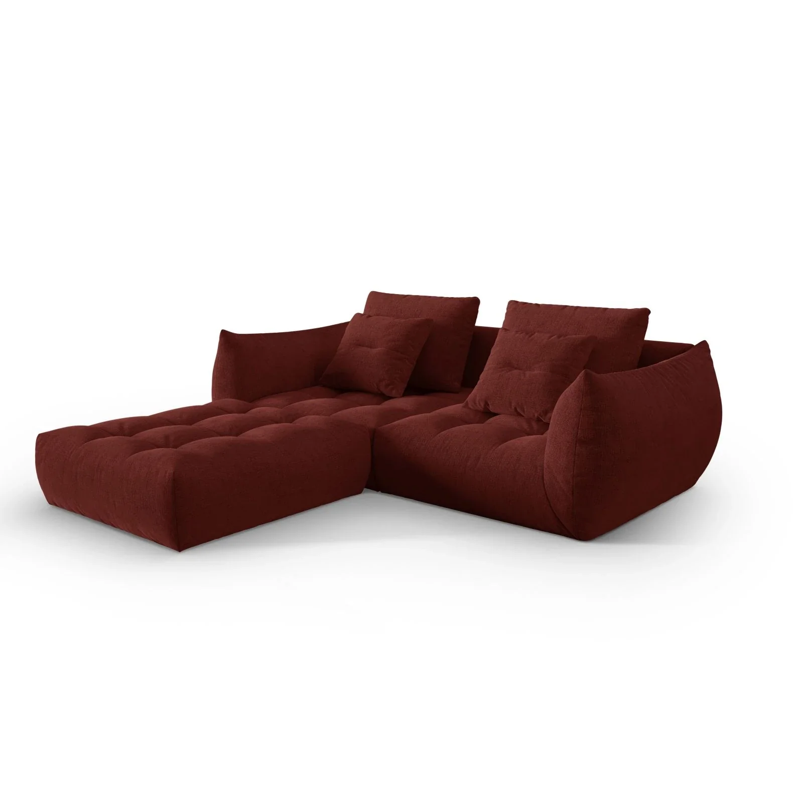 Bloom modulares Ecksofa mit Bezug aus Samt oder Strukturstoff, 232x216 cm - Image 52