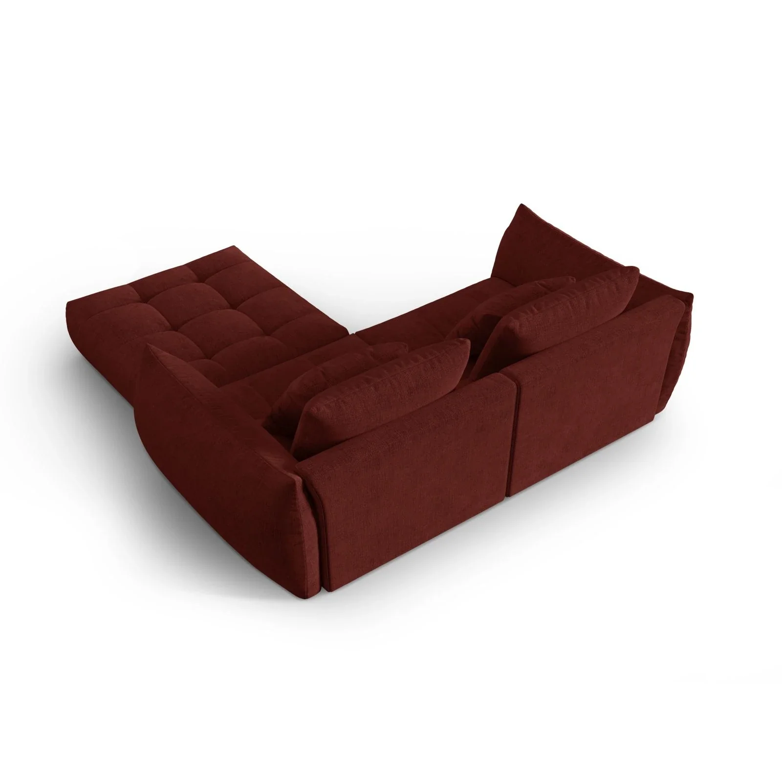 Bloom modulares Ecksofa mit Bezug aus Samt oder Strukturstoff, 232x216 cm - Image 53