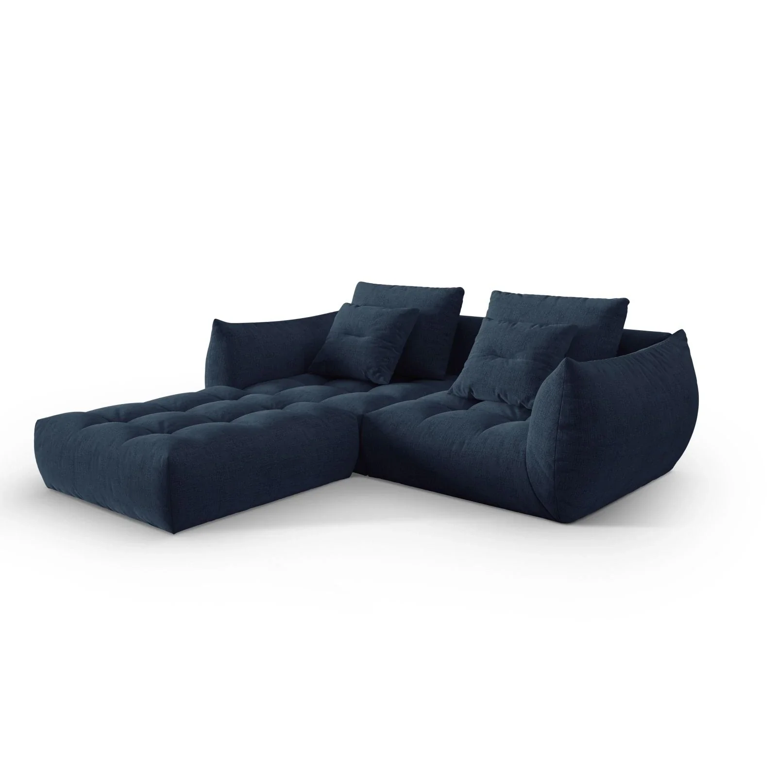 Bloom modulares Ecksofa mit Bezug aus Samt oder Strukturstoff, 232x216 cm - Image 57