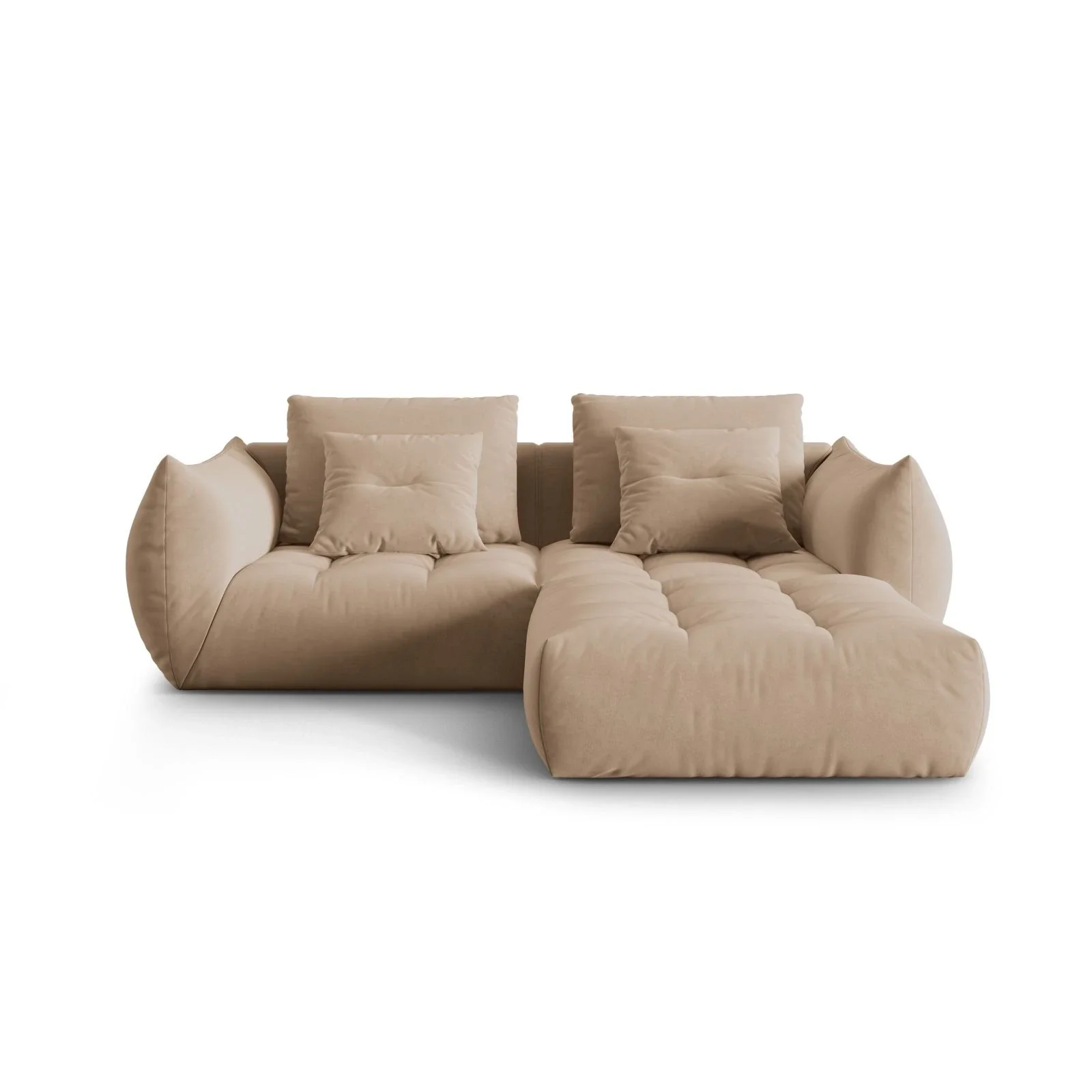 Bloom modulares Ecksofa mit Bezug aus Samt oder Strukturstoff, 232x216 cm - Image 6