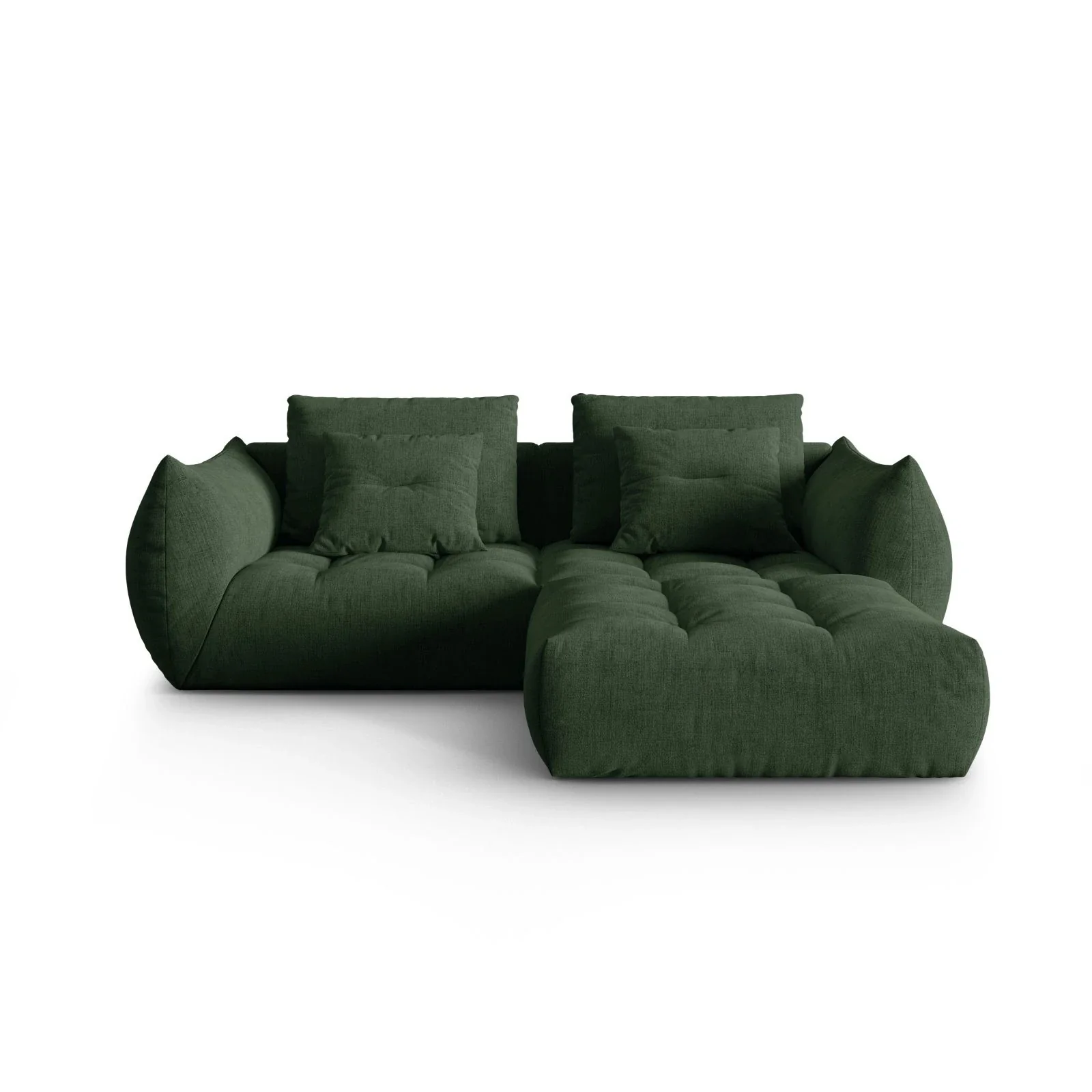 Bloom modulares Ecksofa mit Bezug aus Samt oder Strukturstoff, 232x216 cm - Image 61