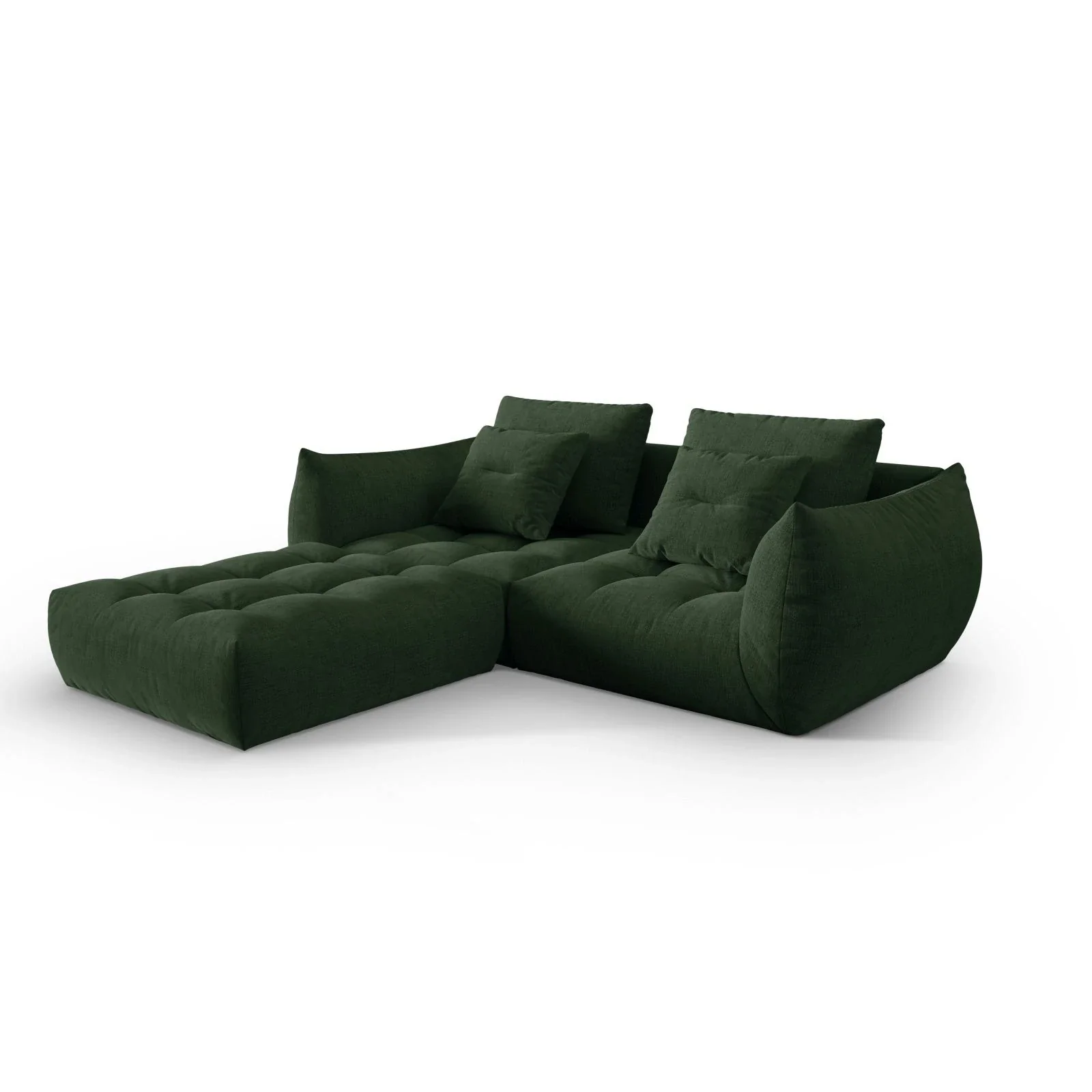 Bloom modulares Ecksofa mit Bezug aus Samt oder Strukturstoff, 232x216 cm - Image 62