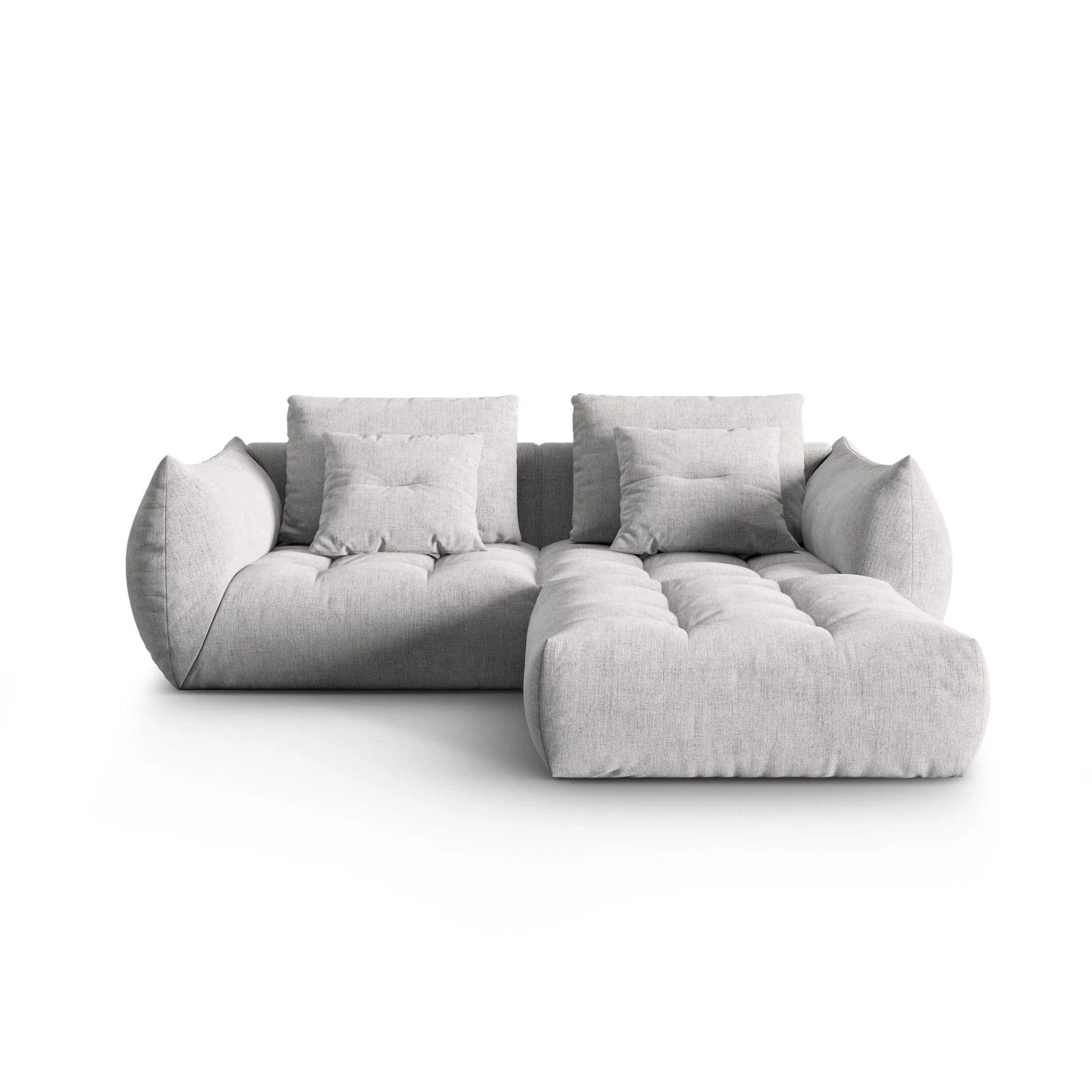 Bloom modulares Ecksofa mit Bezug aus Samt oder Strukturstoff, 232x216 cm - Image 66