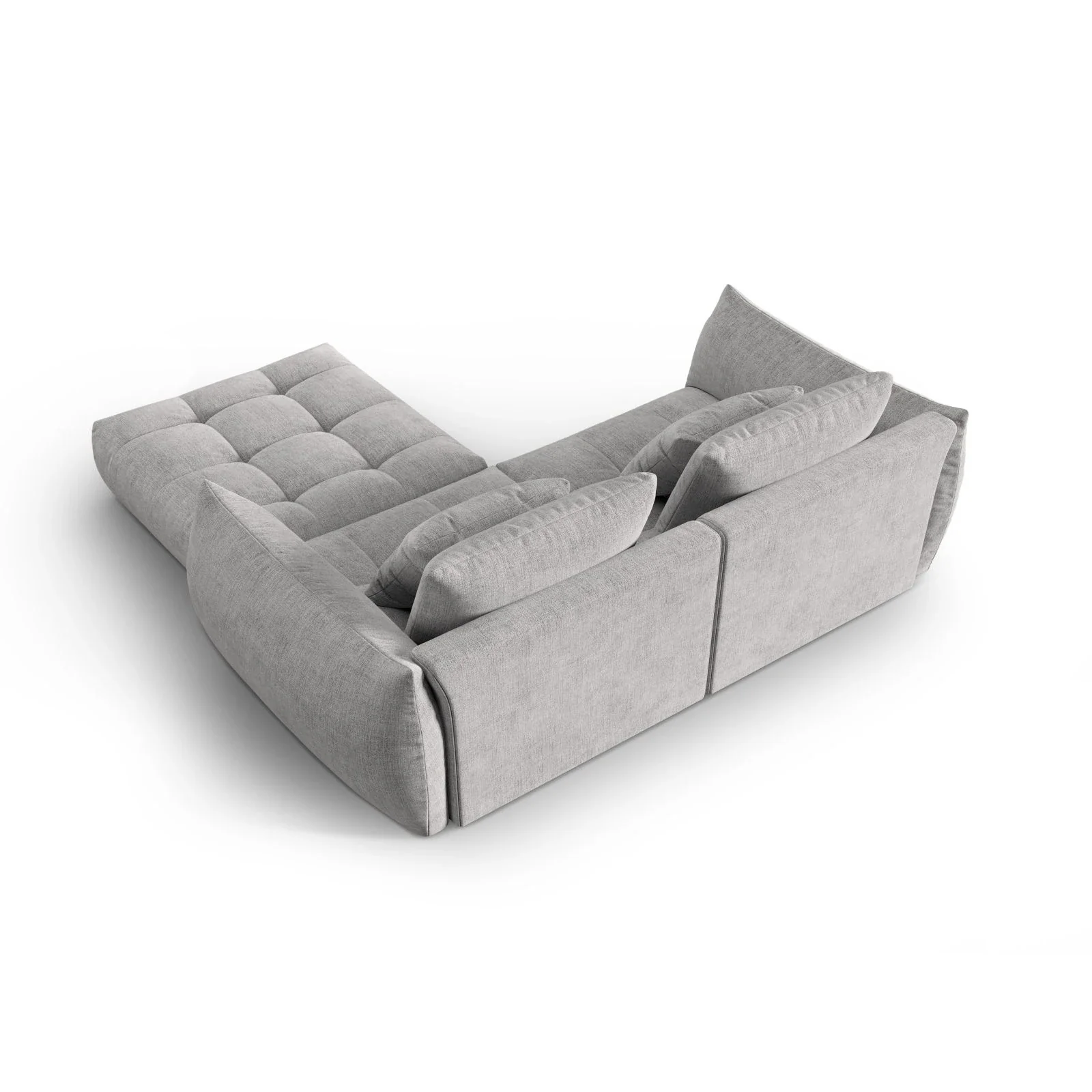 Bloom modulares Ecksofa mit Bezug aus Samt oder Strukturstoff, 232x216 cm - Image 68