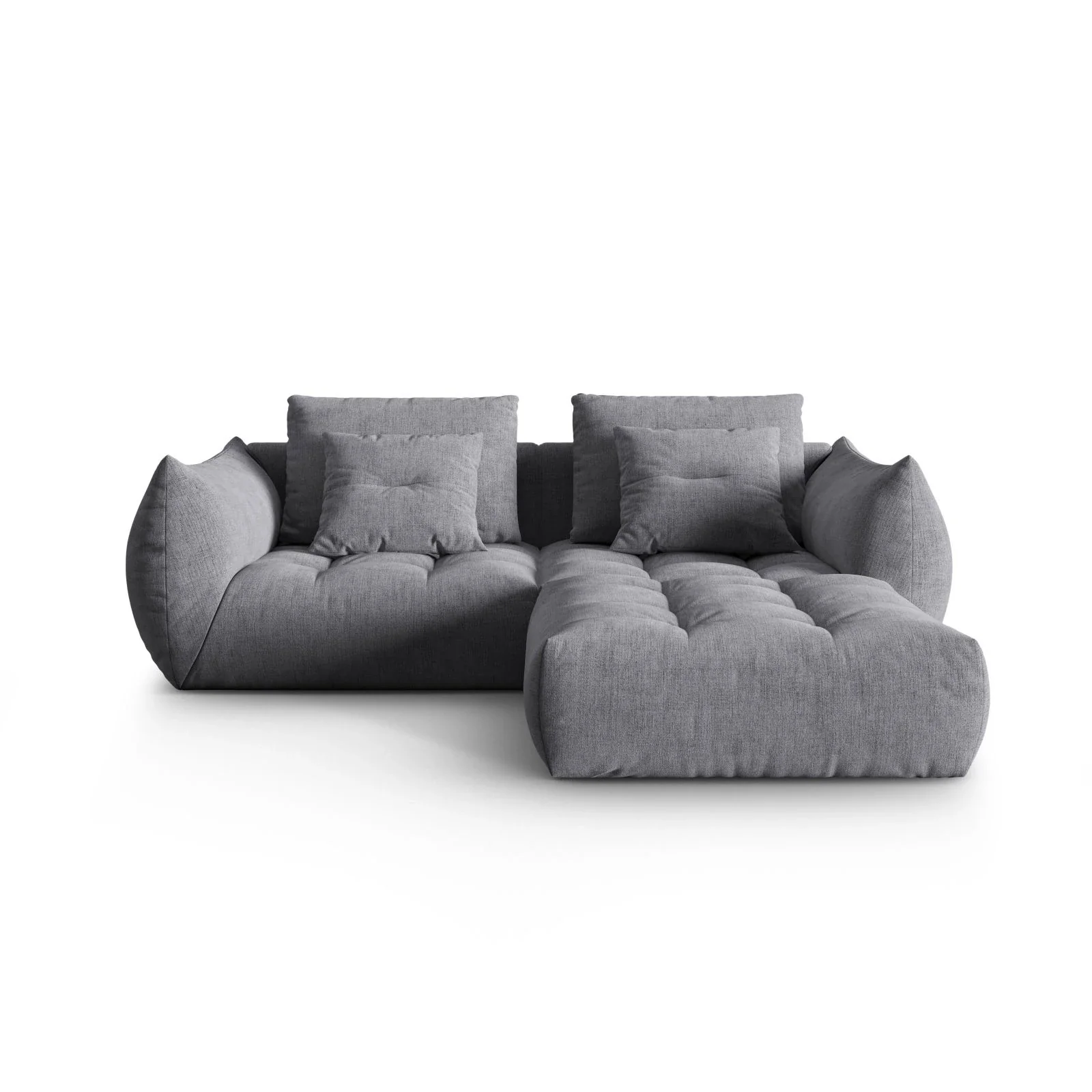 Bloom modulares Ecksofa mit Bezug aus Samt oder Strukturstoff, 232x216 cm - Image 71