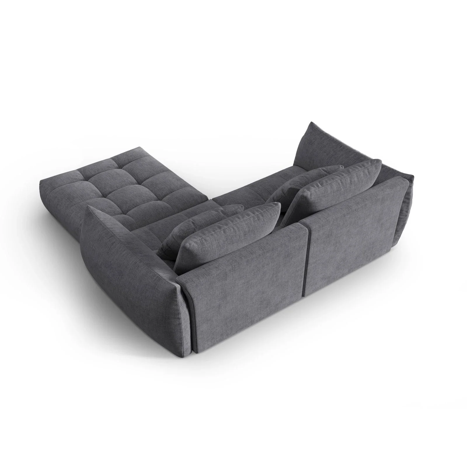 Bloom modulares Ecksofa mit Bezug aus Samt oder Strukturstoff, 232x216 cm - Image 73