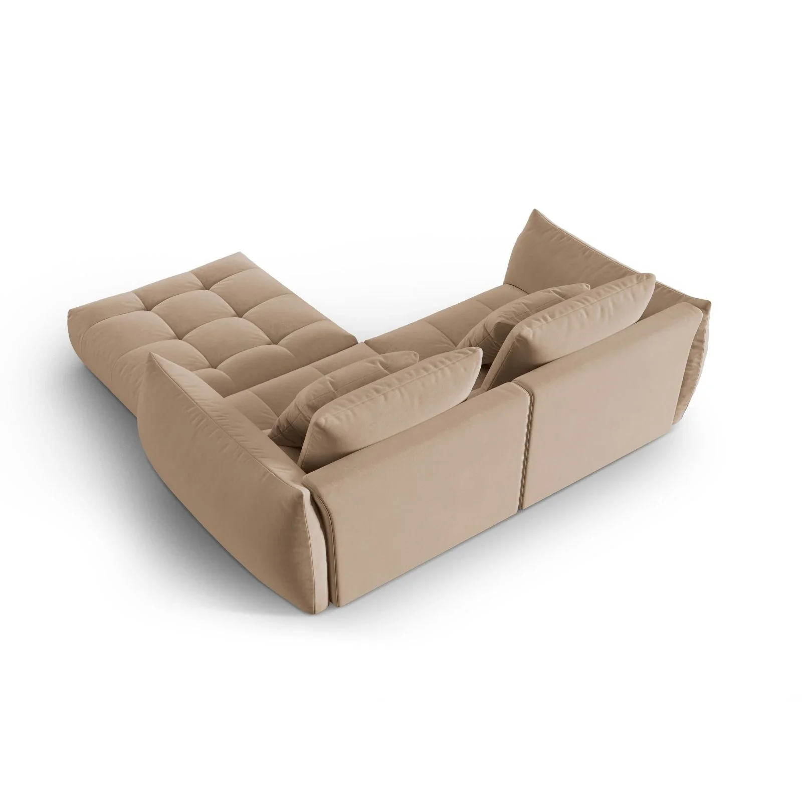 Bloom modulares Ecksofa mit Bezug aus Samt oder Strukturstoff, 232x216 cm - Image 8