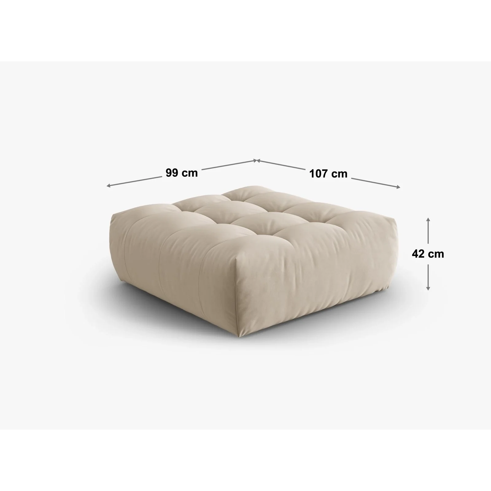 Bloom Pouf aus Samt oder Strukturstoff, 110x101 cm - Image 50