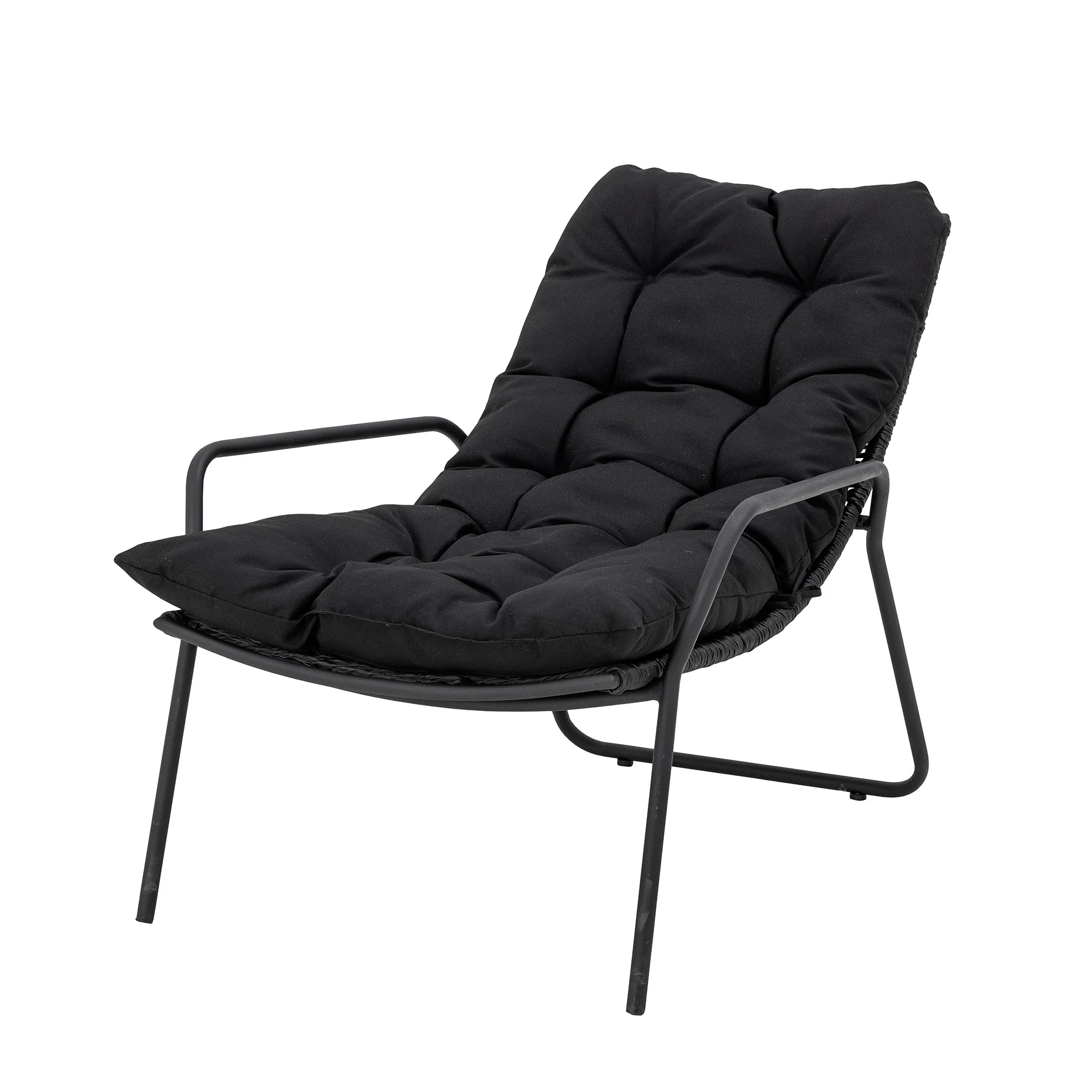 Boel Liegestuhl mit Hocker, Schwarz, Metall - Image 5