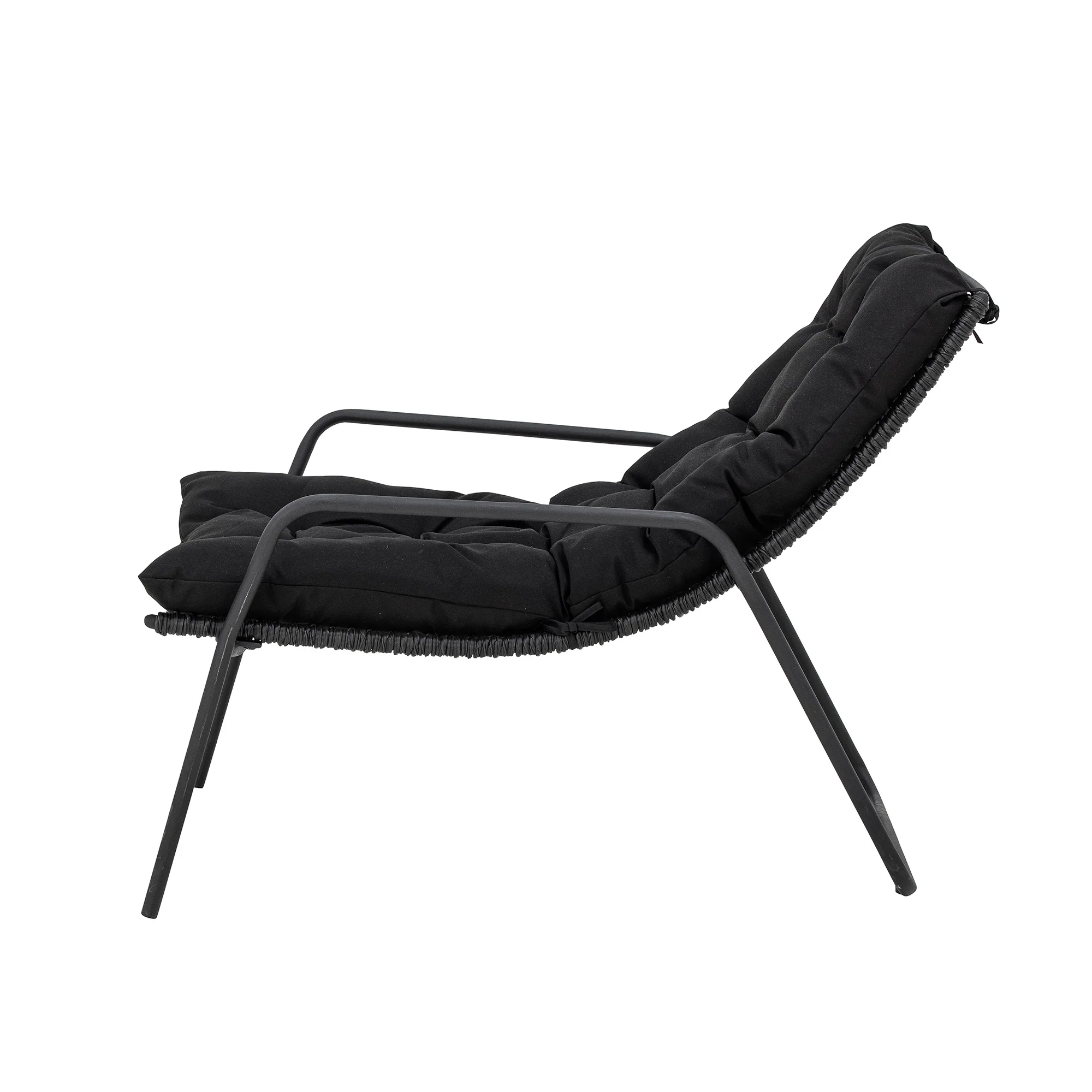 Boel Liegestuhl mit Hocker, Schwarz, Metall - Image 6