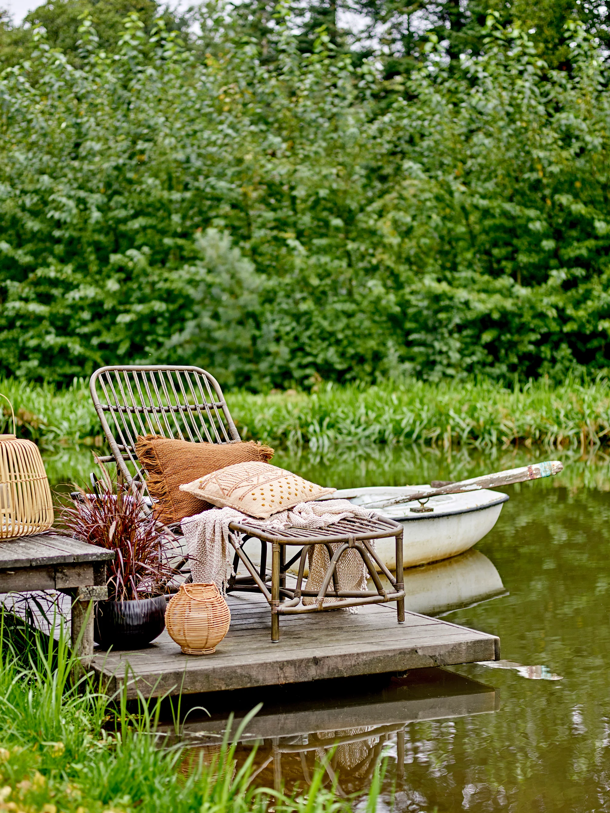 Dione Liegestuhl, Braun, Rattan - Image 3