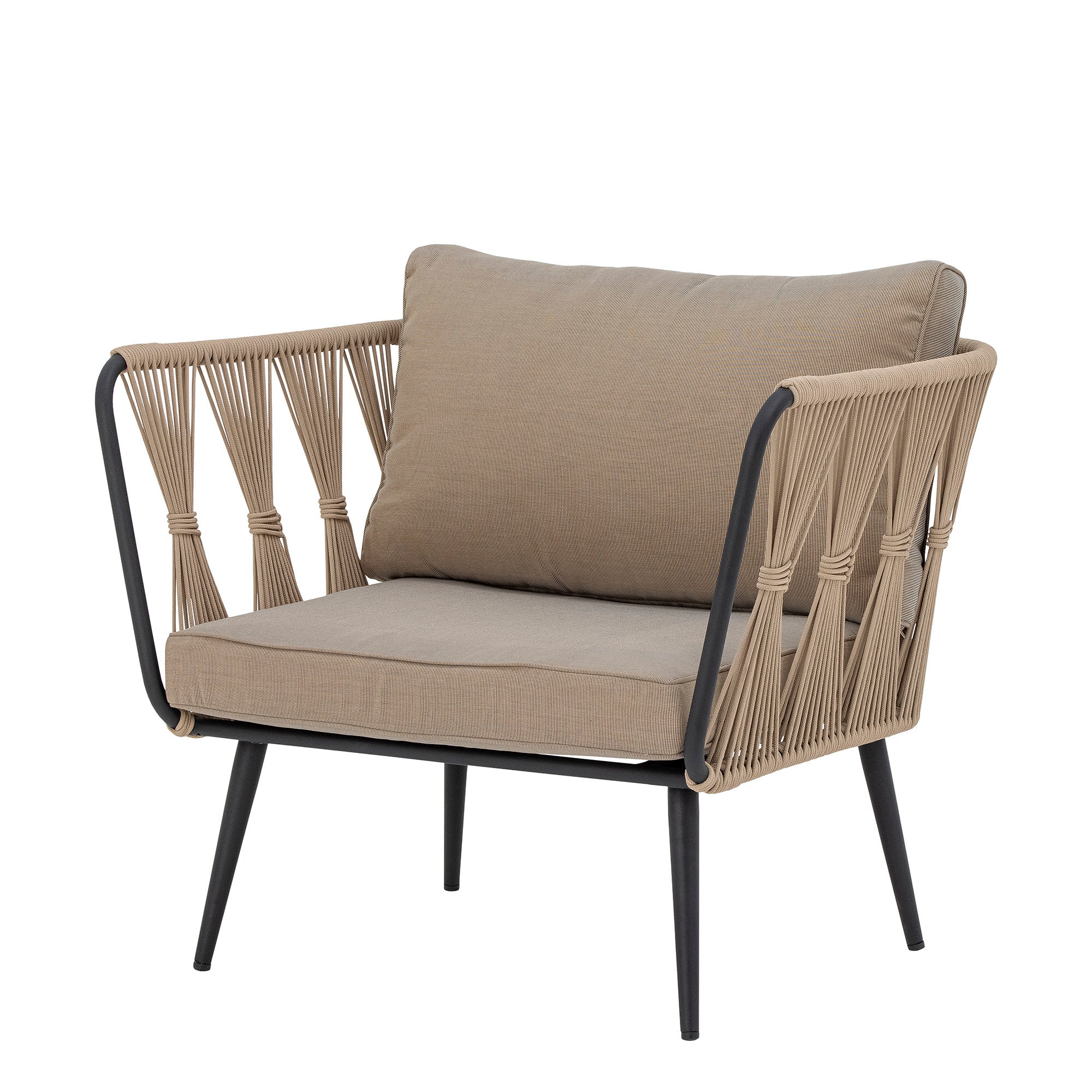 Pavone Loungesessel, Braun, Metall - Image 4