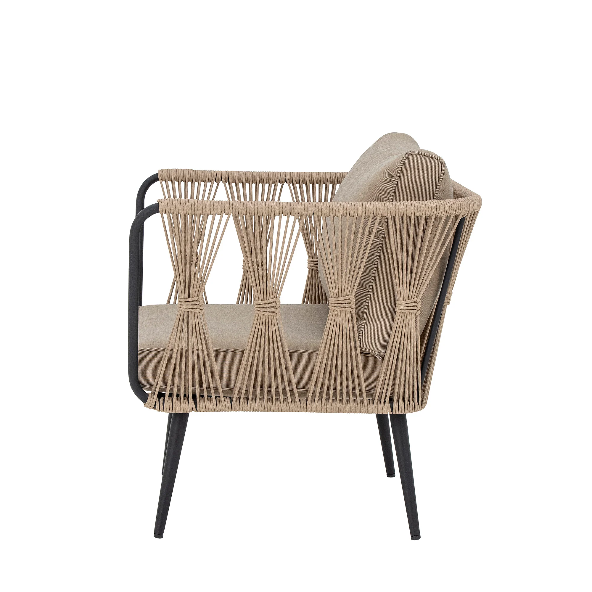 Pavone Loungesessel, Braun, Metall - Image 5