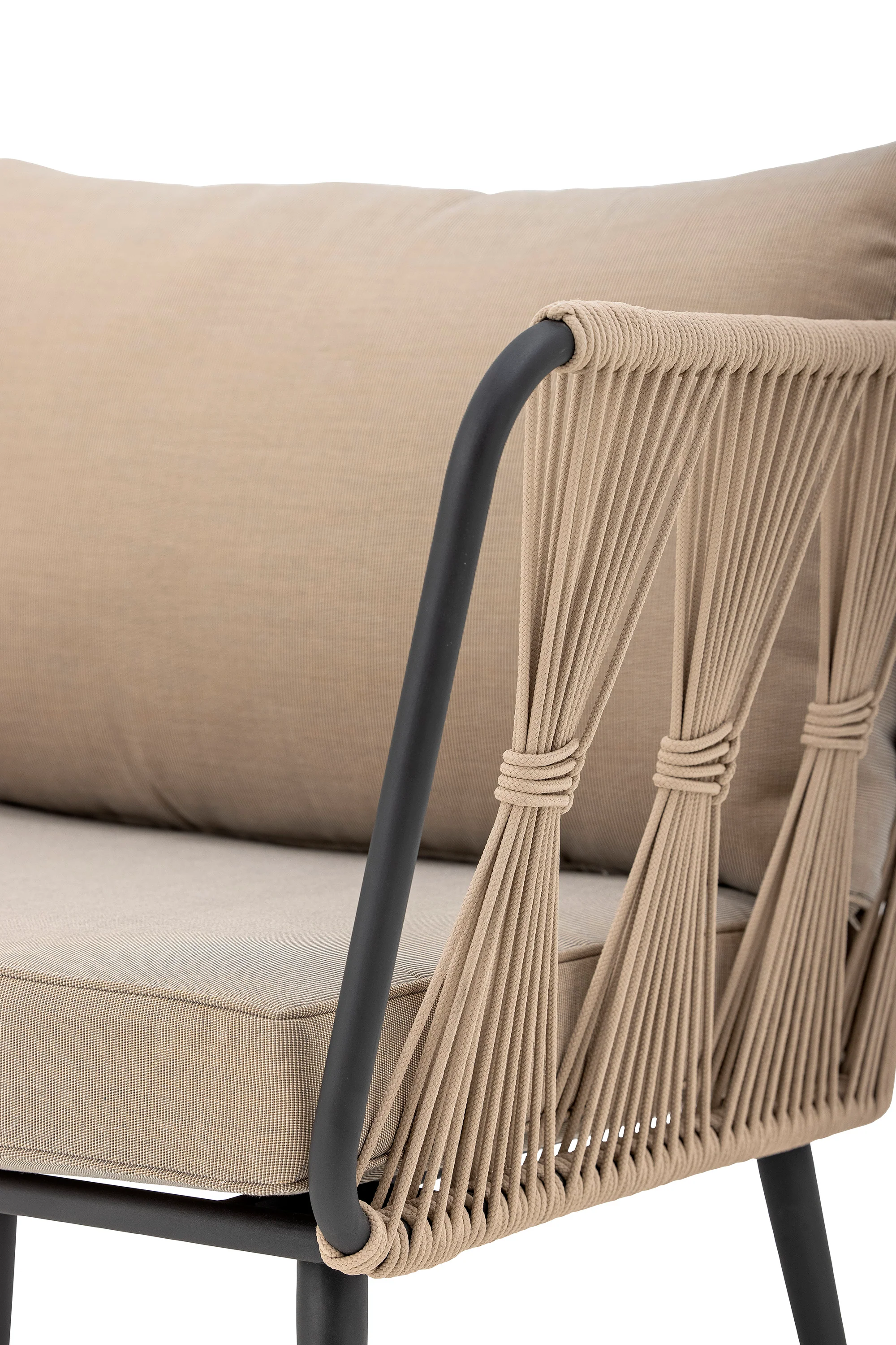 Pavone Loungesessel, Braun, Metall - Image 7