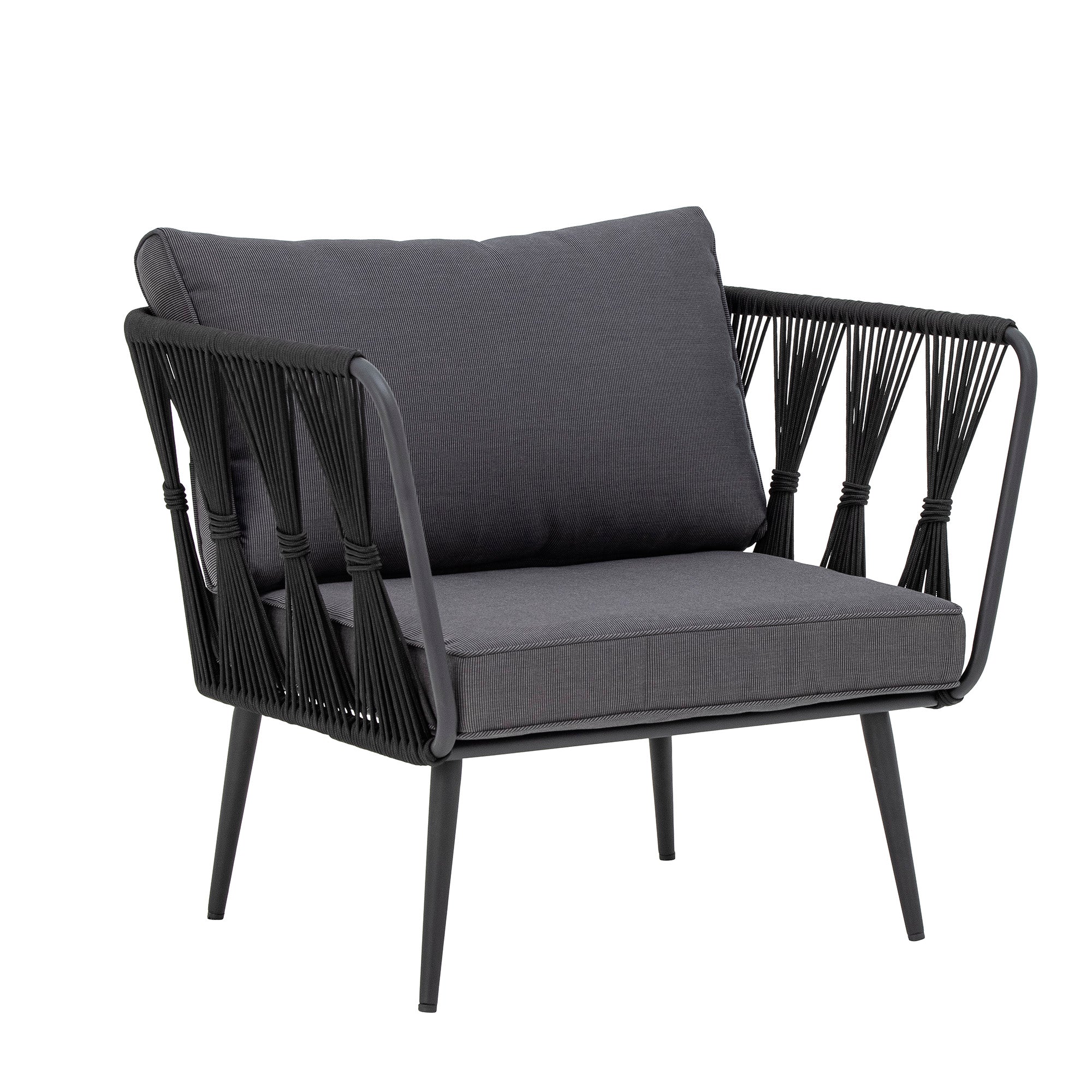 Pavone Loungesessel, Schwarz, Metall